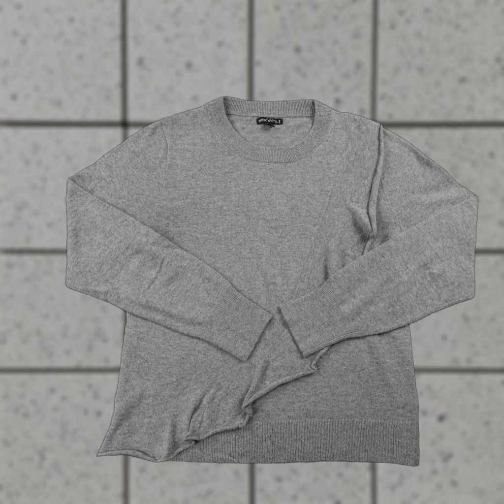 J.Crew J.CREW Sweater Womens M Gray Heather Wool Blend Ruffle Crewneck Pullover Preppy Shirt Size M / US 6-8 / IT 42-44 - 1 Thumbnail