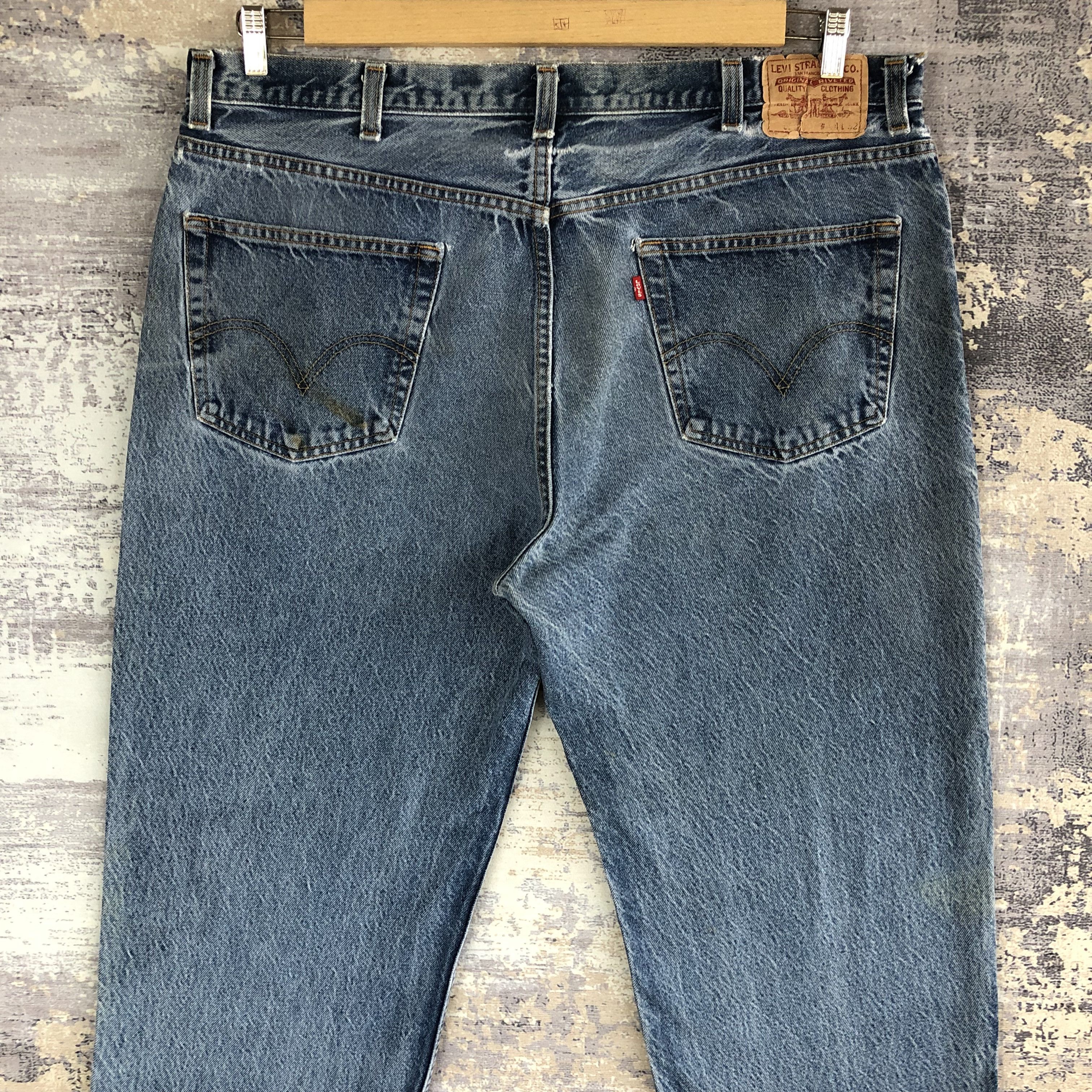 Levi's Vintage Levis Stone Wash Jeans Levi's Baggy Faded Denim Size US 42 / EU 58 - 4 Thumbnail