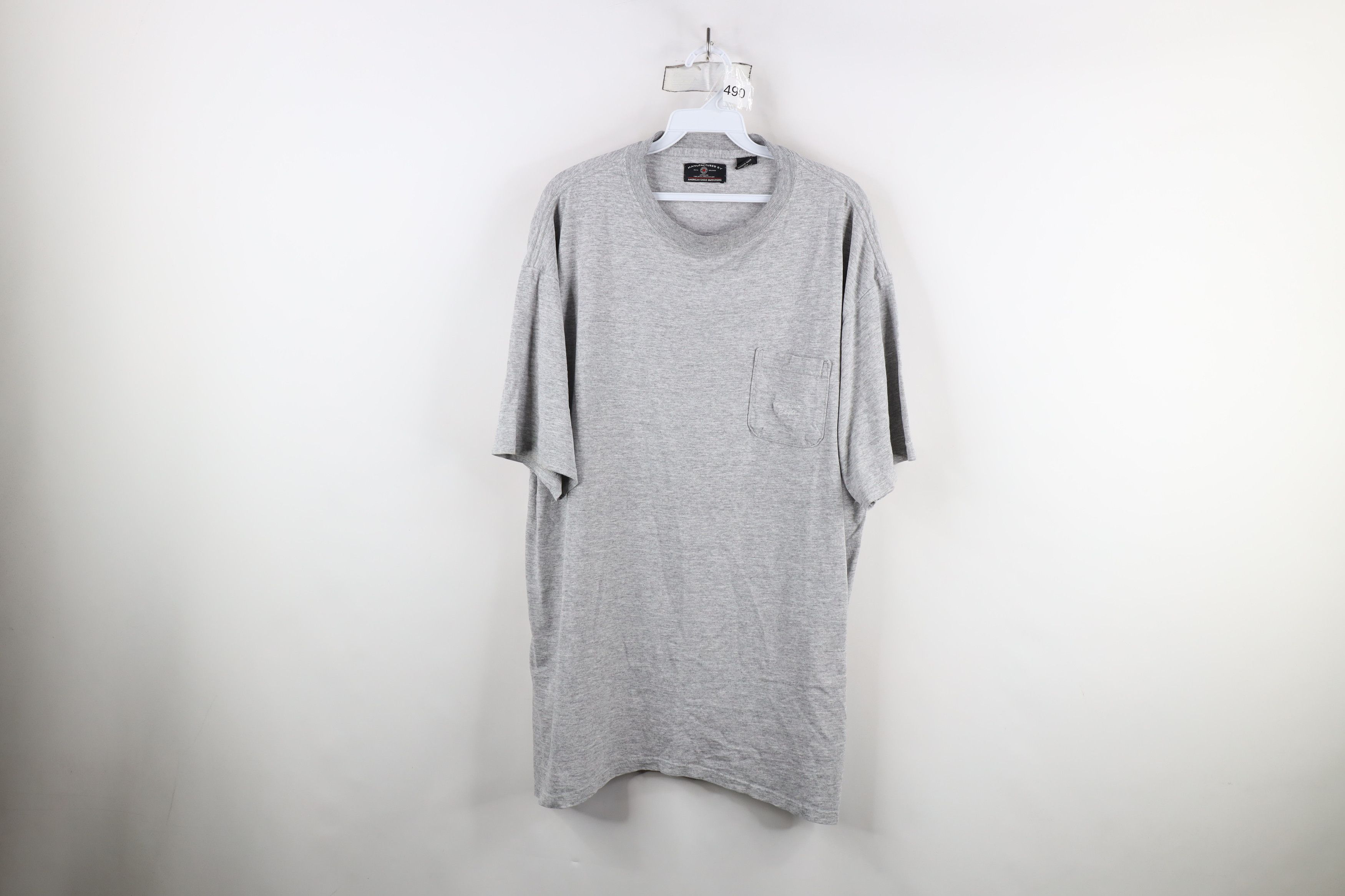 American Eagle Outfitters × Vintage Vintage 90s American Eagle Outfitters Spell Out T-Shirt Gray Size US L / EU 52-54 / 3 - 1 Thumbnail