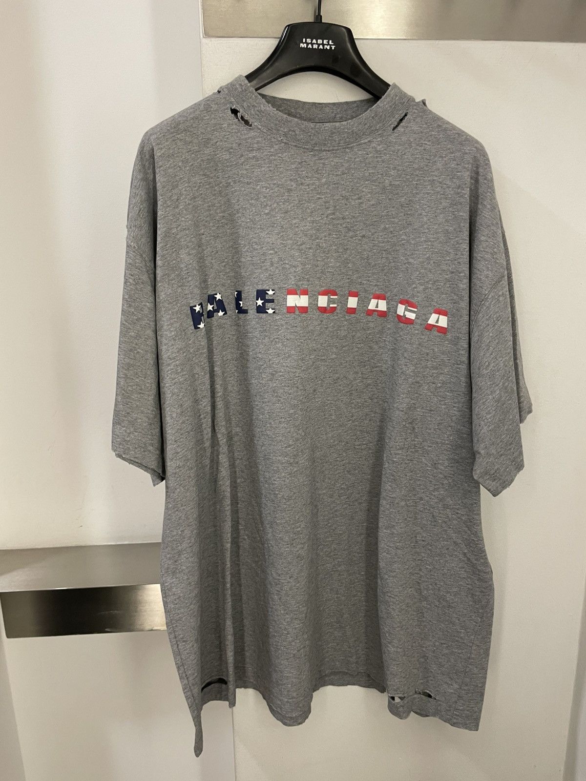 Balenciaga International T-shirt Oversized in Heather Size US L / EU 52-54 / 3 - 1 Thumbnail
