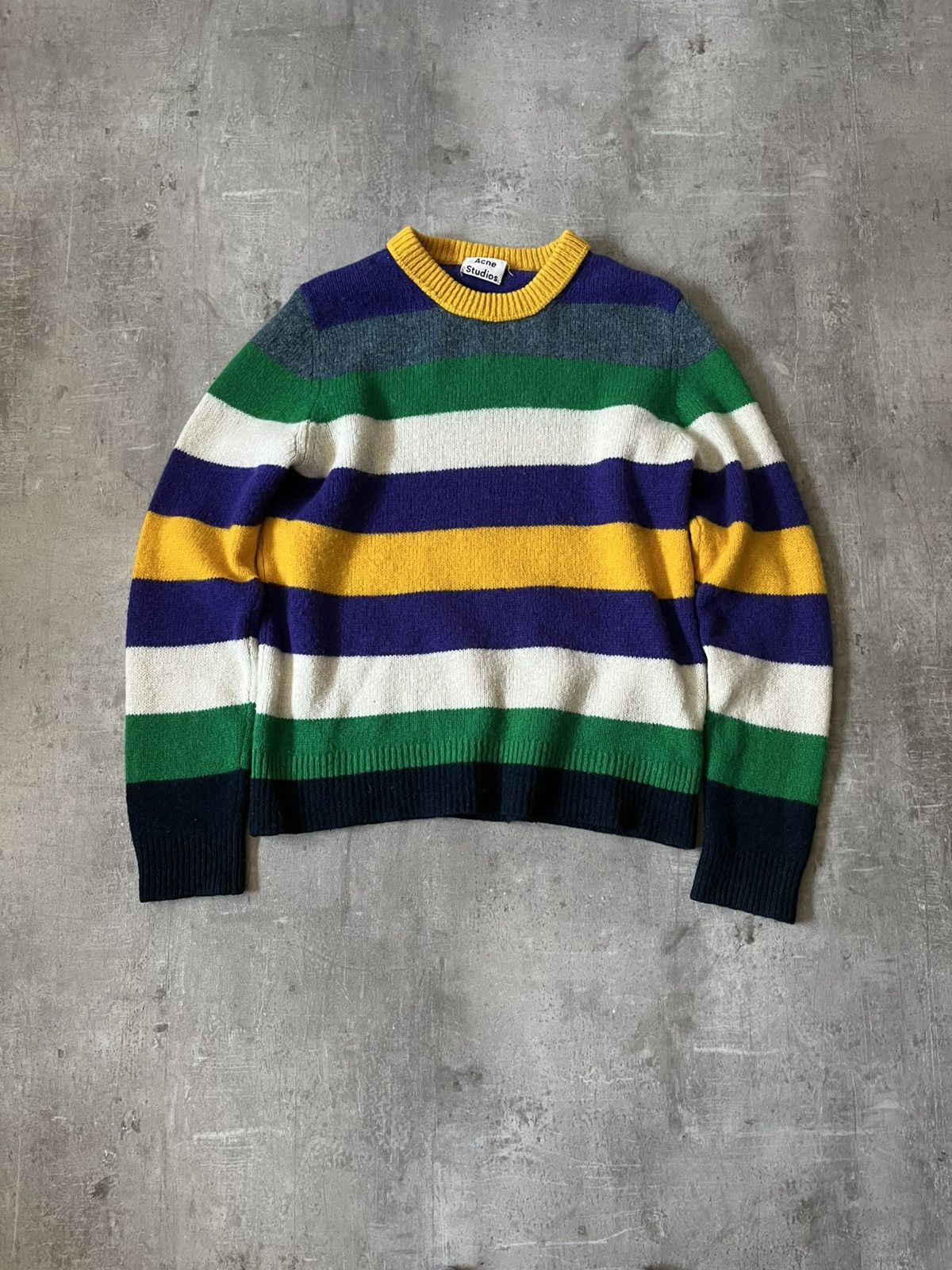 Acne Studios Acne Studios kai striped wool multicolor sweater Size US L / EU 52-54 / 3 - 1 Thumbnail