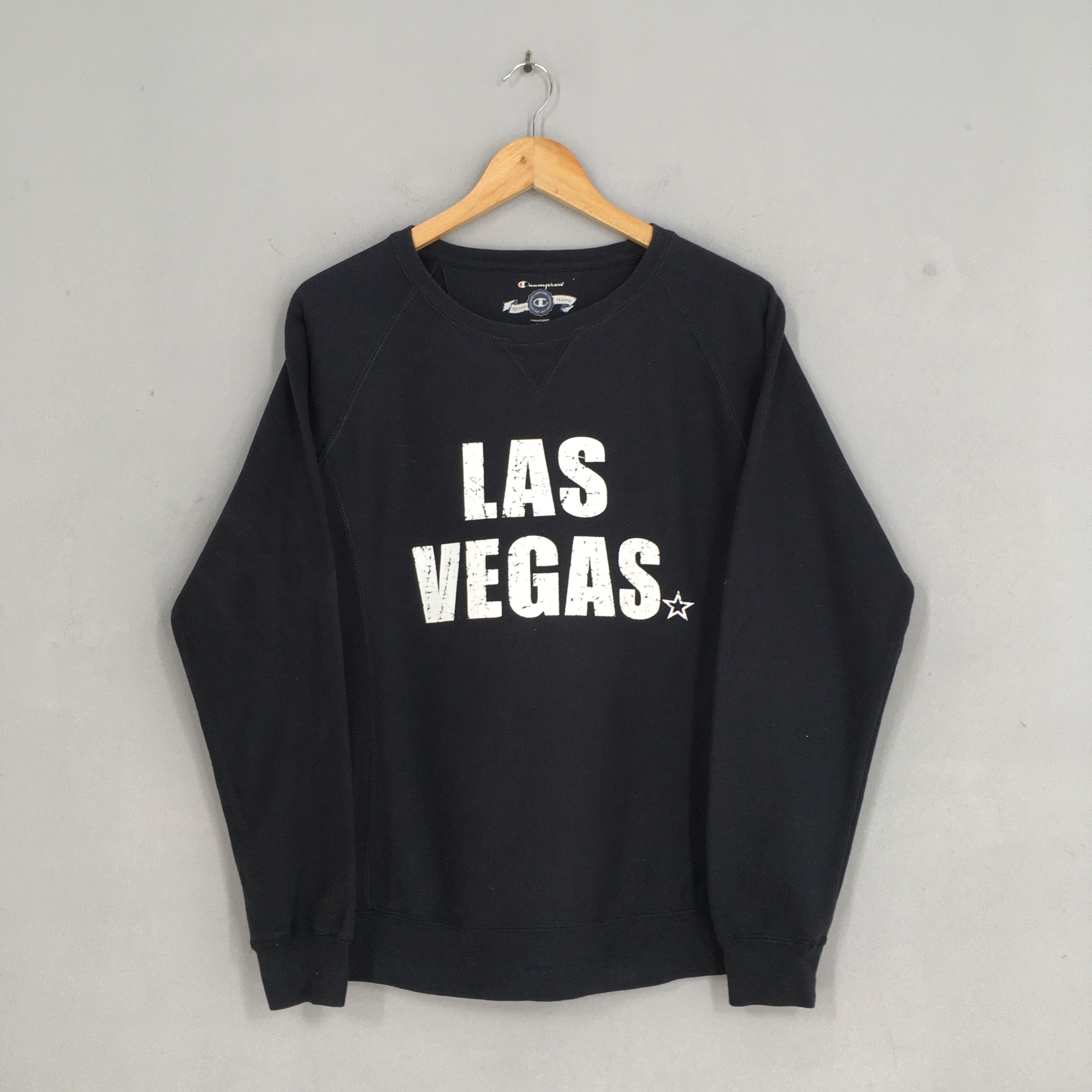 Champion × Vintage Vintage Las Vegas Usa Black Sweatshirt Small Size US S / EU 44-46 / 1 - 2 Thumbnail