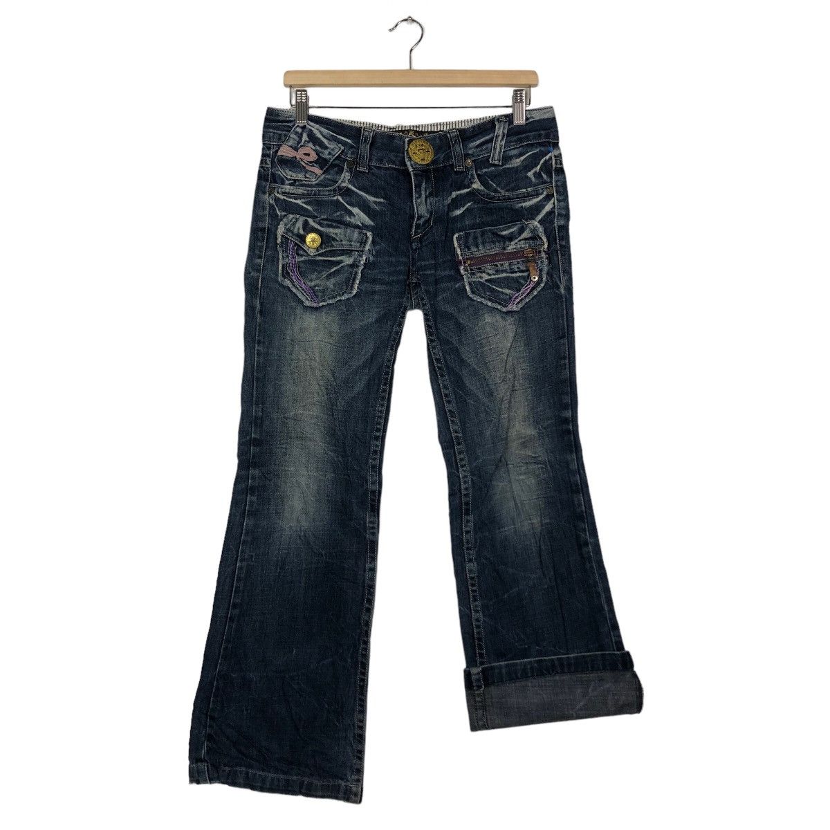 Japanese Brand 🔥Rare Bowcut Denim Distressed Jeans Riobera Designer Size US 30 / EU 46 - 9 Thumbnail