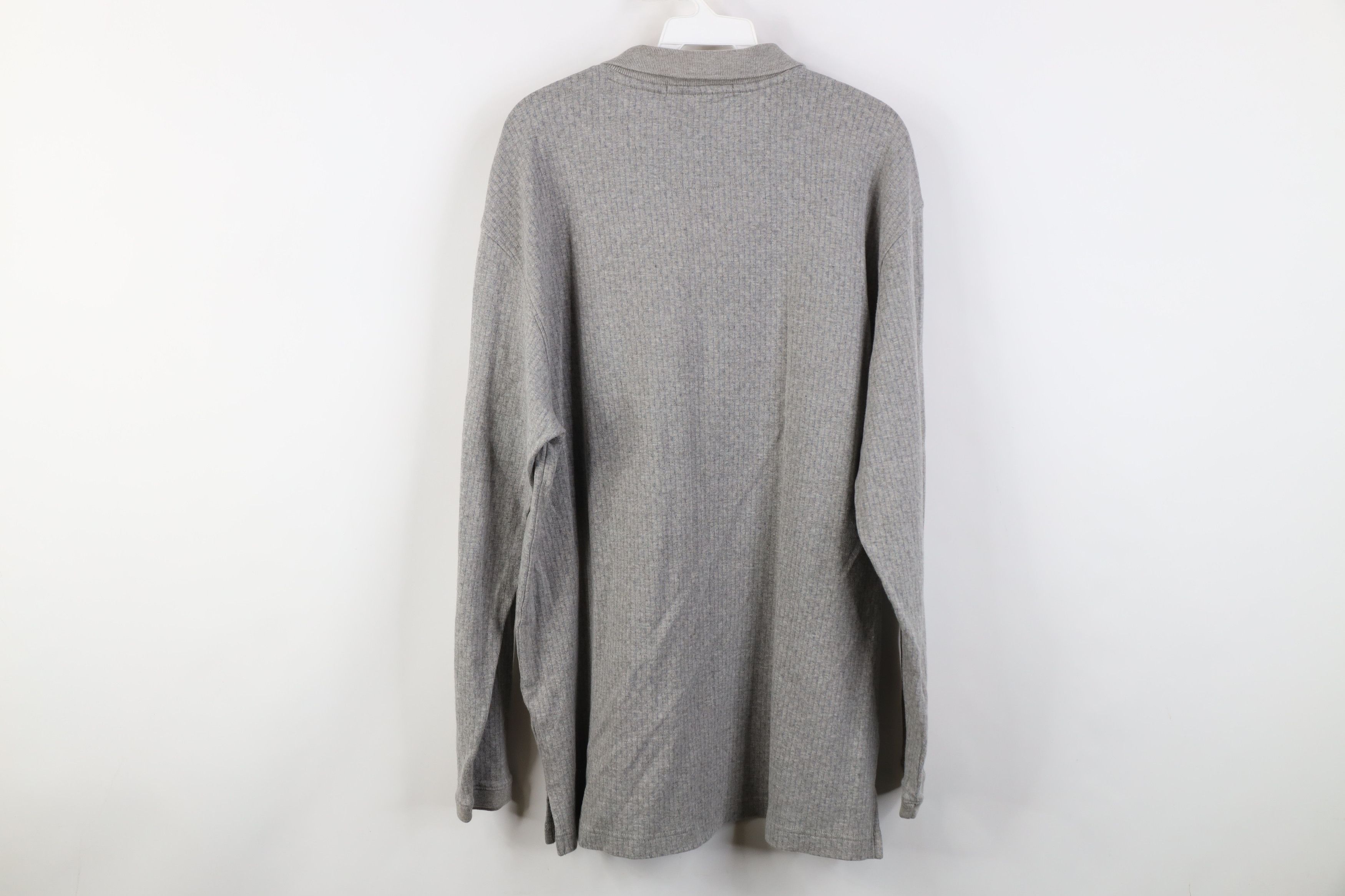 Vintage Vintage 90s Streetwear Knit Long Sleeve Rugby Polo Gray Size US L / EU 52-54 / 3 - 10 Thumbnail