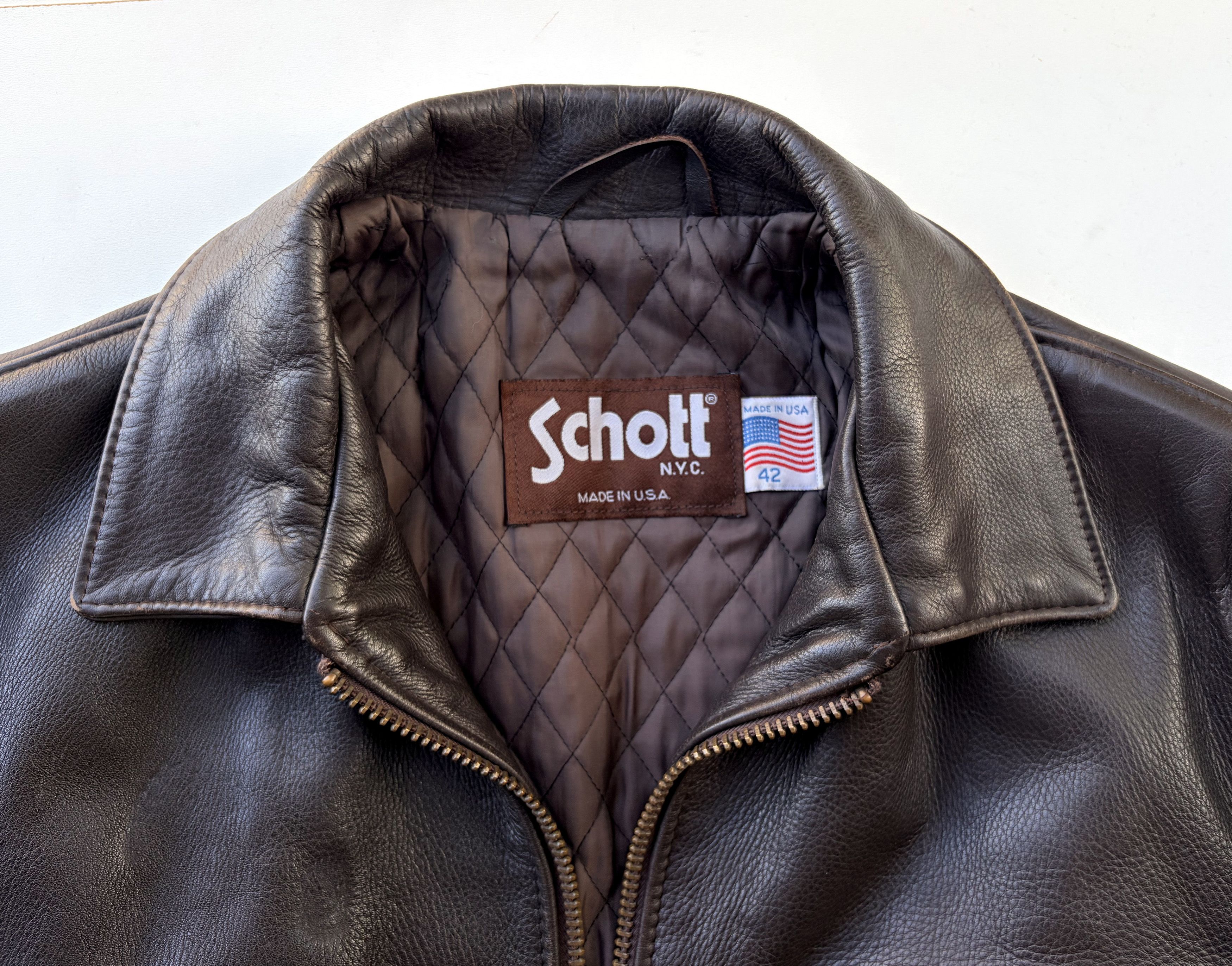 Schott Schott NYC 546 Leather Jacket Size US L / EU 52-54 / 3 - 4 Thumbnail