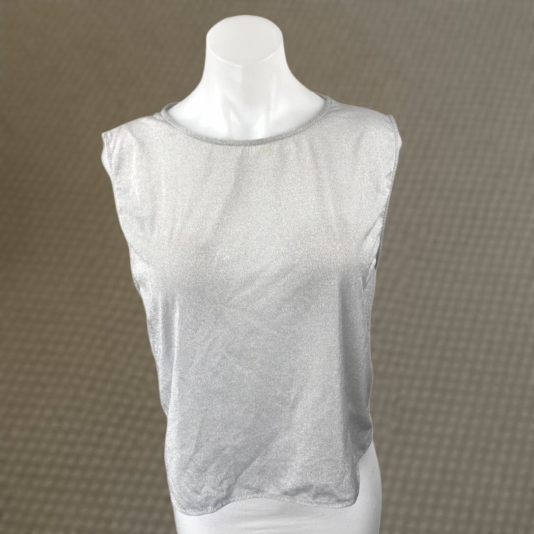 Zara Tank Top Women's Size S Gray Sleeveless Basic Muscle Tee Pullover Light, Women's