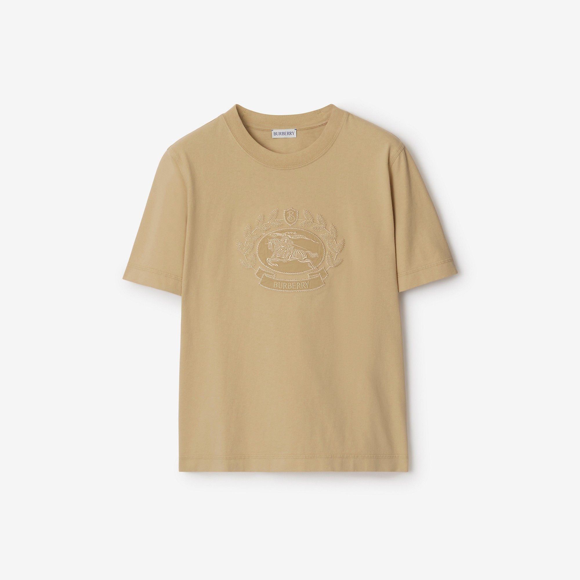 Burberry o1w1db10326 EKD Cotton T-Shirt in Beige Size XS / US 0-2 / IT 36-38 - 1 Thumbnail