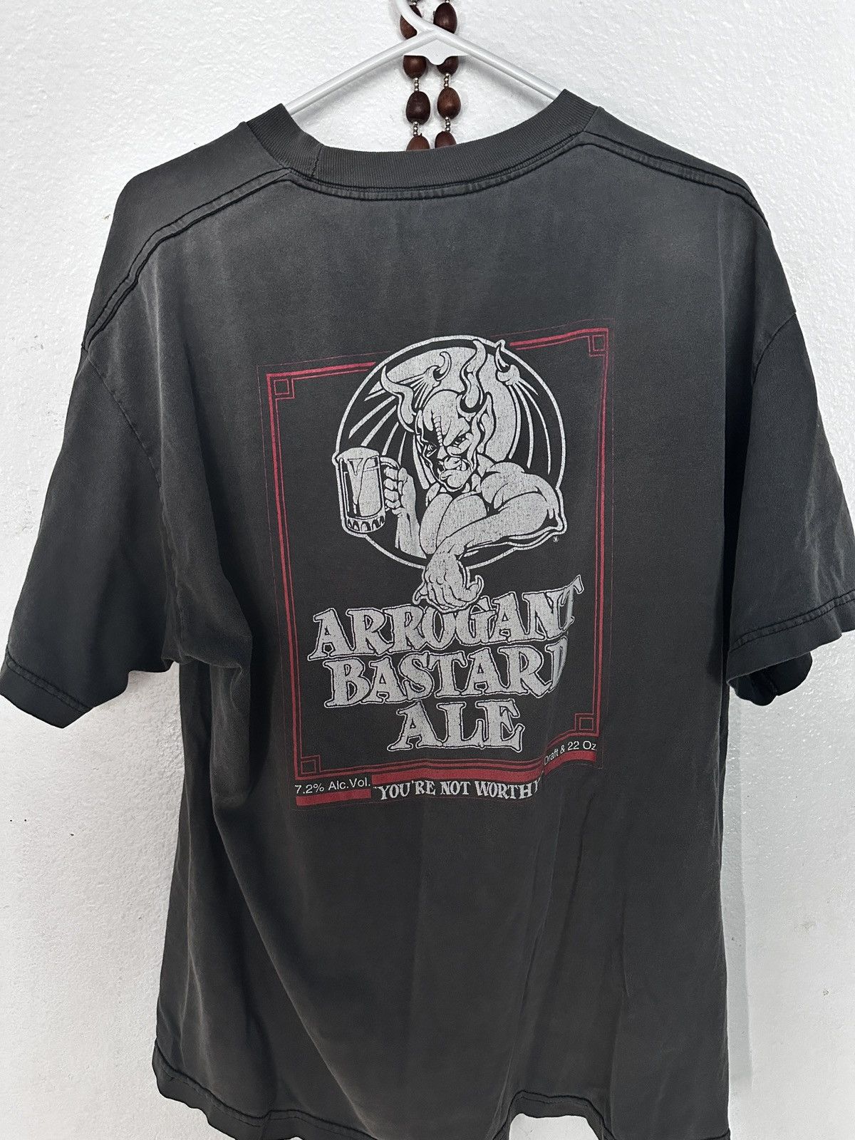 image of Vintage Stone Beer Shirt in Grey, Men's (Size XL)