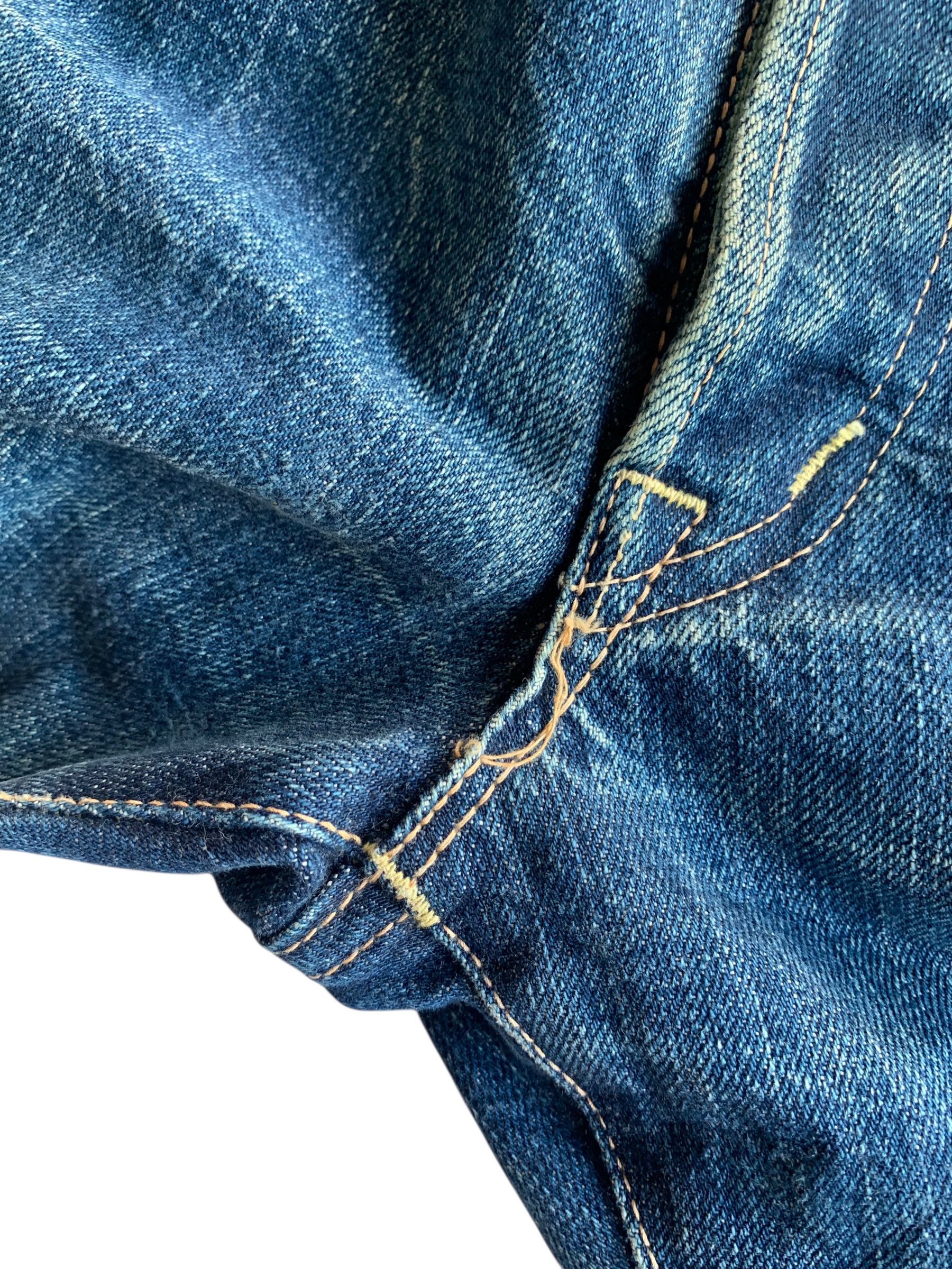 OMNIGOD VINTAGE OMNIGOD SELVEDGE RUSTY JAPANESE DISTRESSED DENIM Size US 29 - 17 Thumbnail
