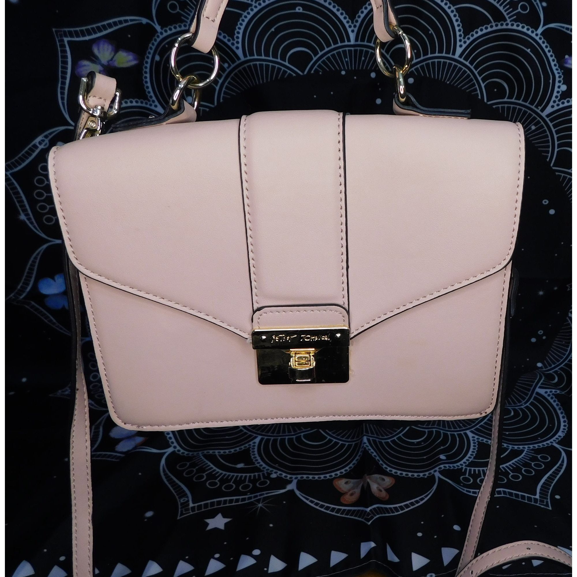 Betsey Johnson Blush Betsey Johnson Crossbody Satchel With Floral Interior Size ONE SIZE - 4 Thumbnail