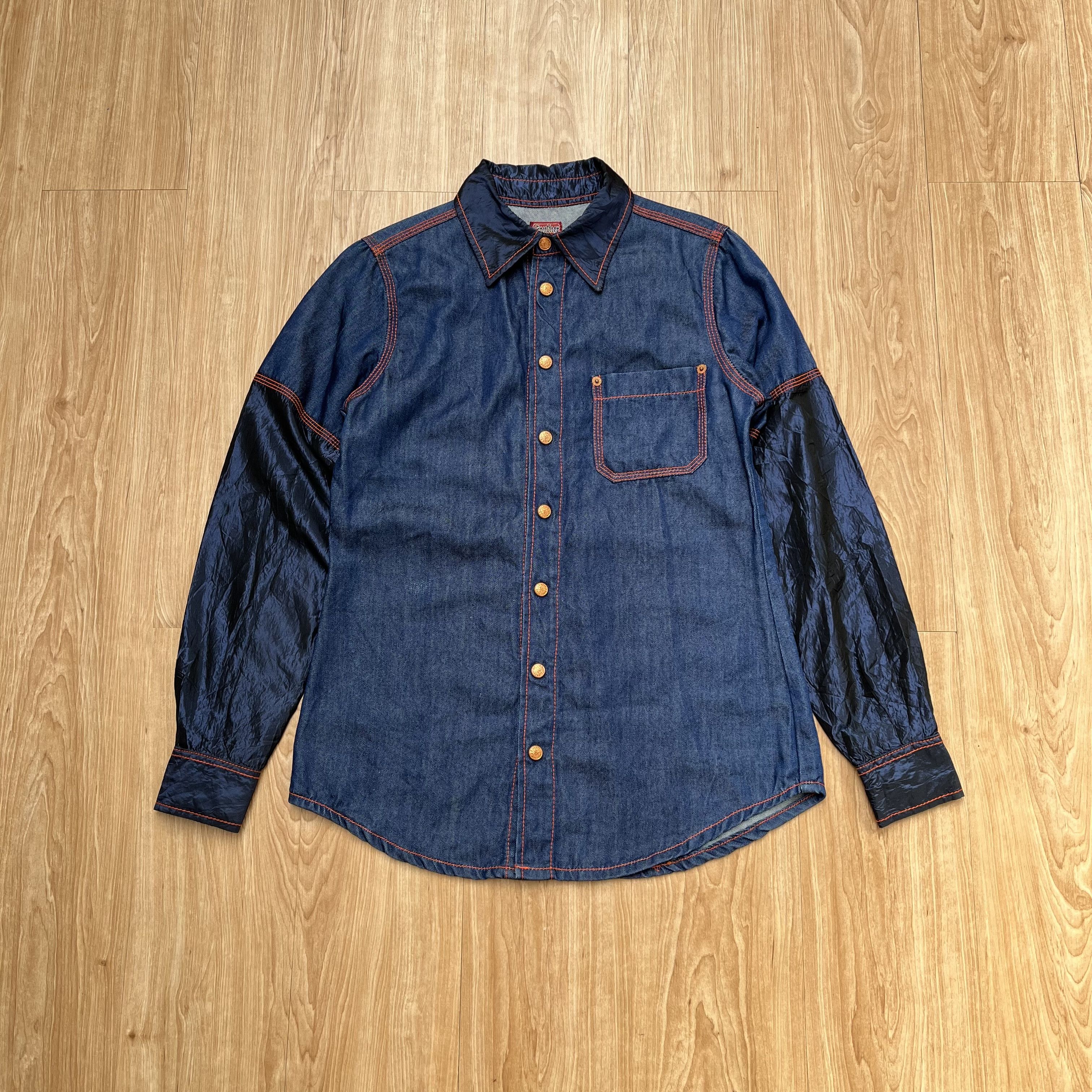 Jean Paul Gaultier Jean Paul Gaultier "Jeans Gaultier" Denim And Sateen Shirt Size US M / EU 48-50 / 2 - 1 Thumbnail