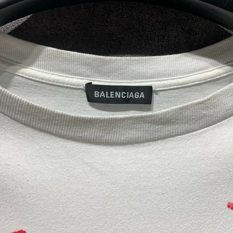 Balenciaga Balenciaga Front Cursive Letter Short Sleeve Size US S / EU 44-46 / 1 - 3 Thumbnail