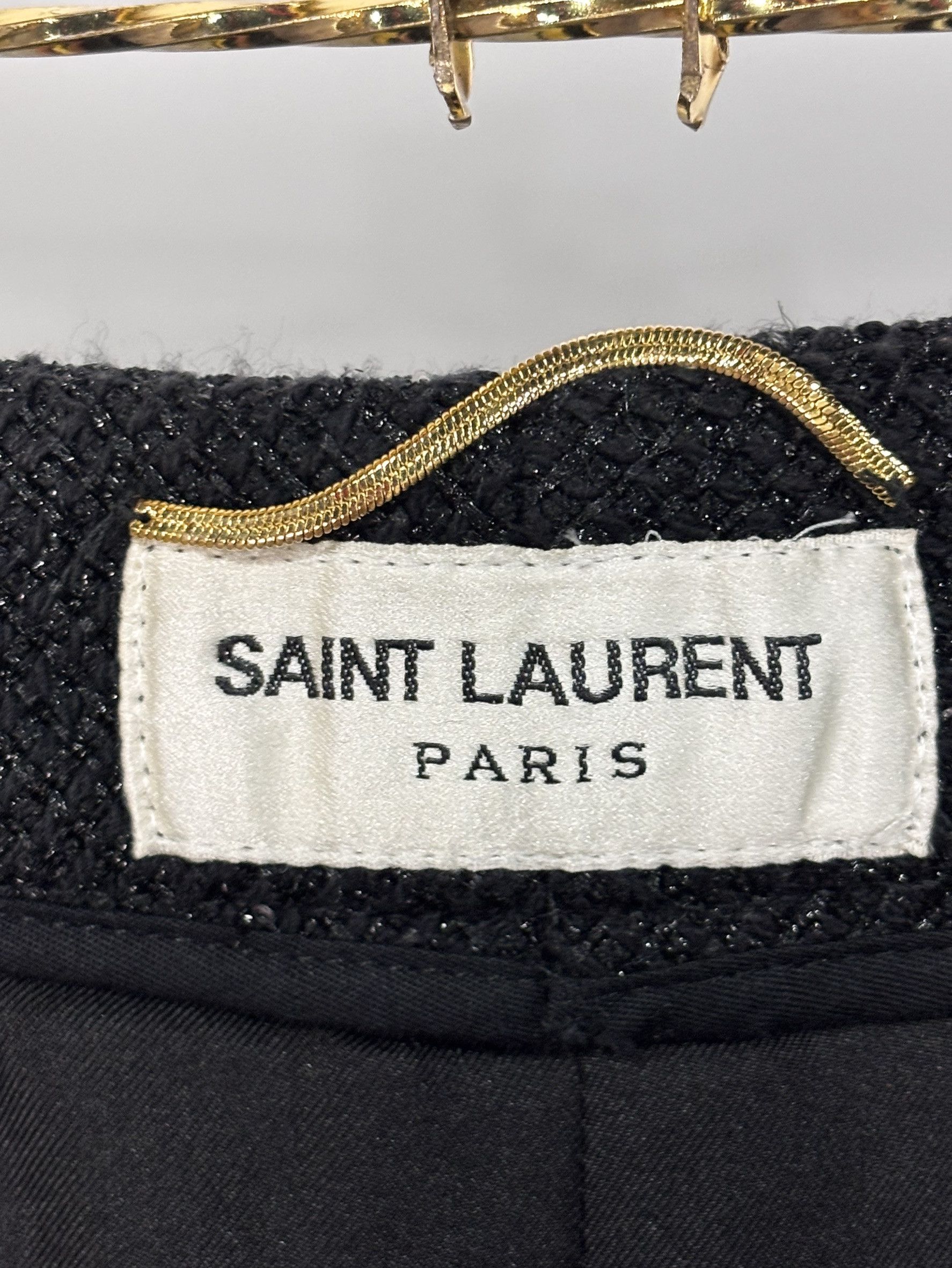 Saint Laurent Paris Saint Laurent Tweed Shorts with Metallic Thread Size 26" / US 2 / IT 38 - 2 Thumbnail