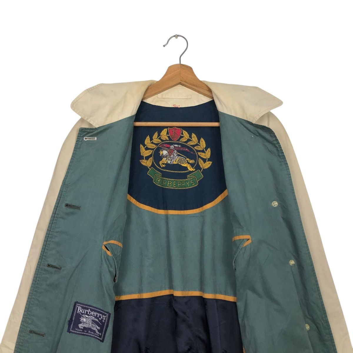 Burberry 🔥VINTAGE LONG TRENCH COATS JACKET BURBERRYS MADE IN ENGLAND Size US M / EU 48-50 / 2 - 14 Thumbnail