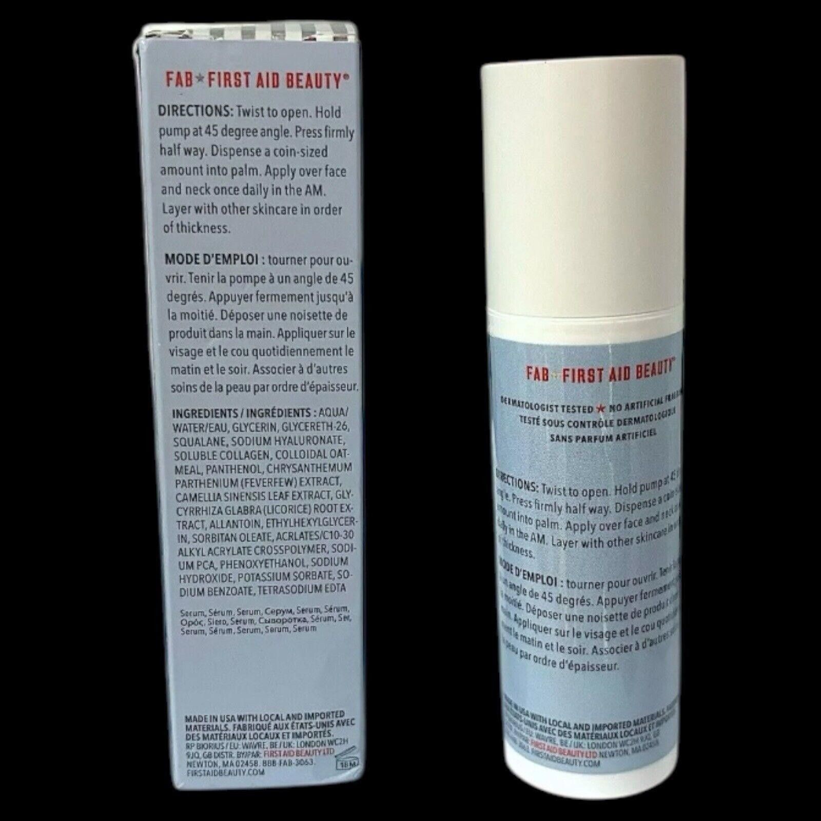 Designer NEW FIRST AID BEAUTY FAB Serum Hyaluronic Acid 1.7 Oz Size ONE SIZE - 2 Thumbnail
