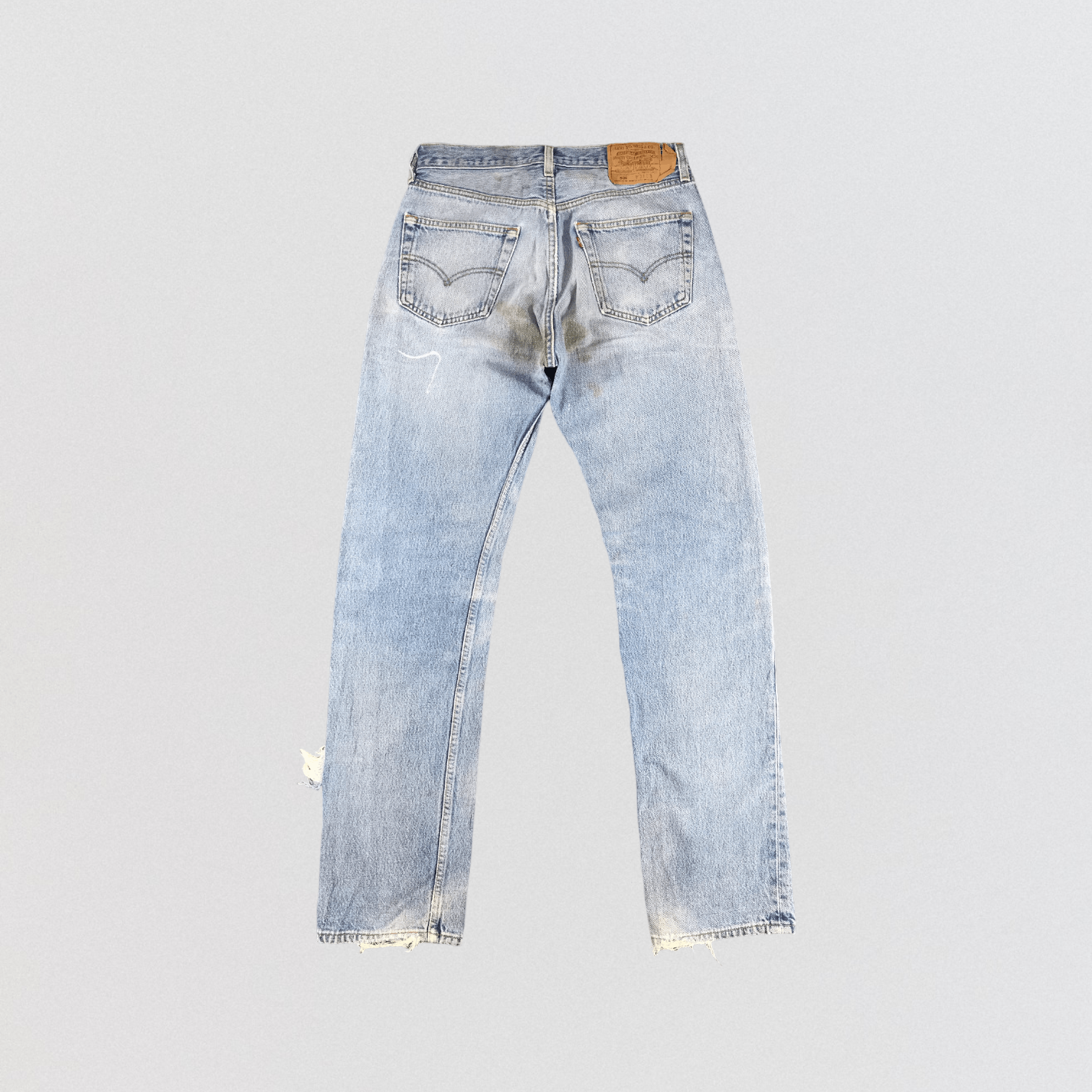 Levi's Vintage 90s Dirty Ripped Light Wash Levis 501 Jeans-JM922 Size US 30 / EU 46 - 2 Thumbnail