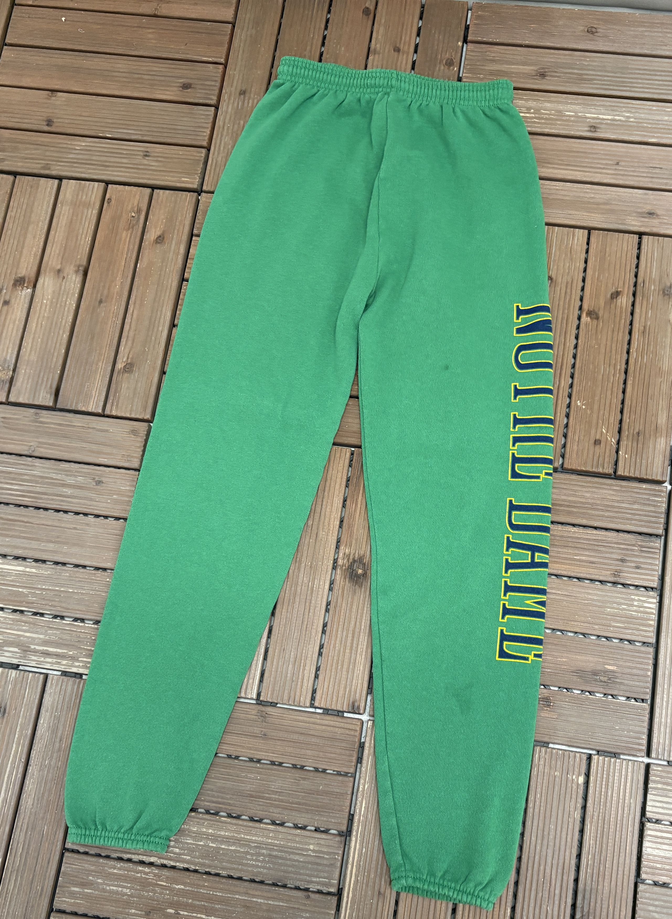 Vintage Notre Dame Fighting Irish Vintage Green Sweat Pants Size US 26 / EU 42 - 3 Thumbnail
