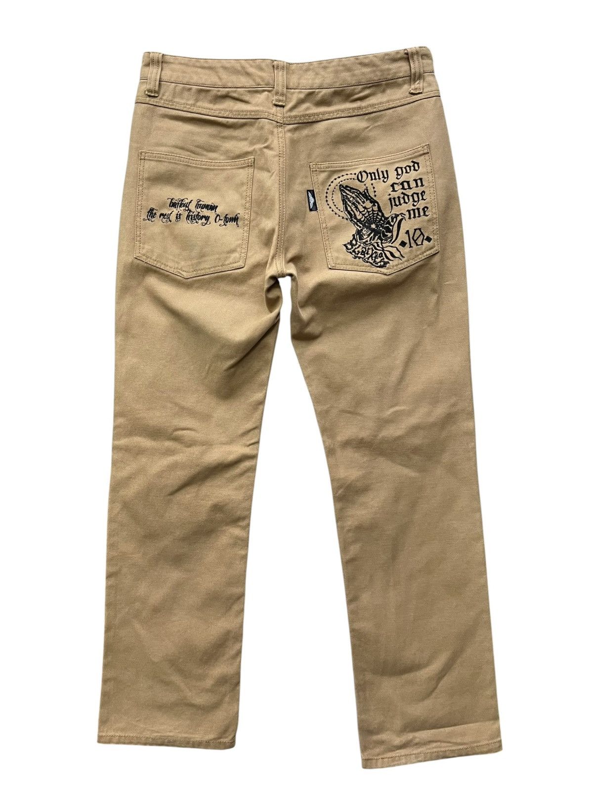 Praying Blackton Prayer Hands Tattoo Style Khaki Pants Archive Denim Size US 29 - 4 Thumbnail