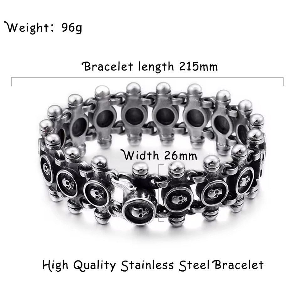 Vintage Vintage Charm Skull Bracelet Size ONE SIZE - 6 Thumbnail