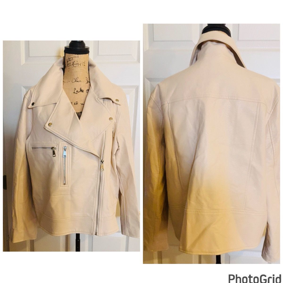Elizabeth and James Anthropologie Elizabeth & James Faux Leather Moto Jacket Size XXL / US 16-18 / IT 52-54 - 7 Thumbnail