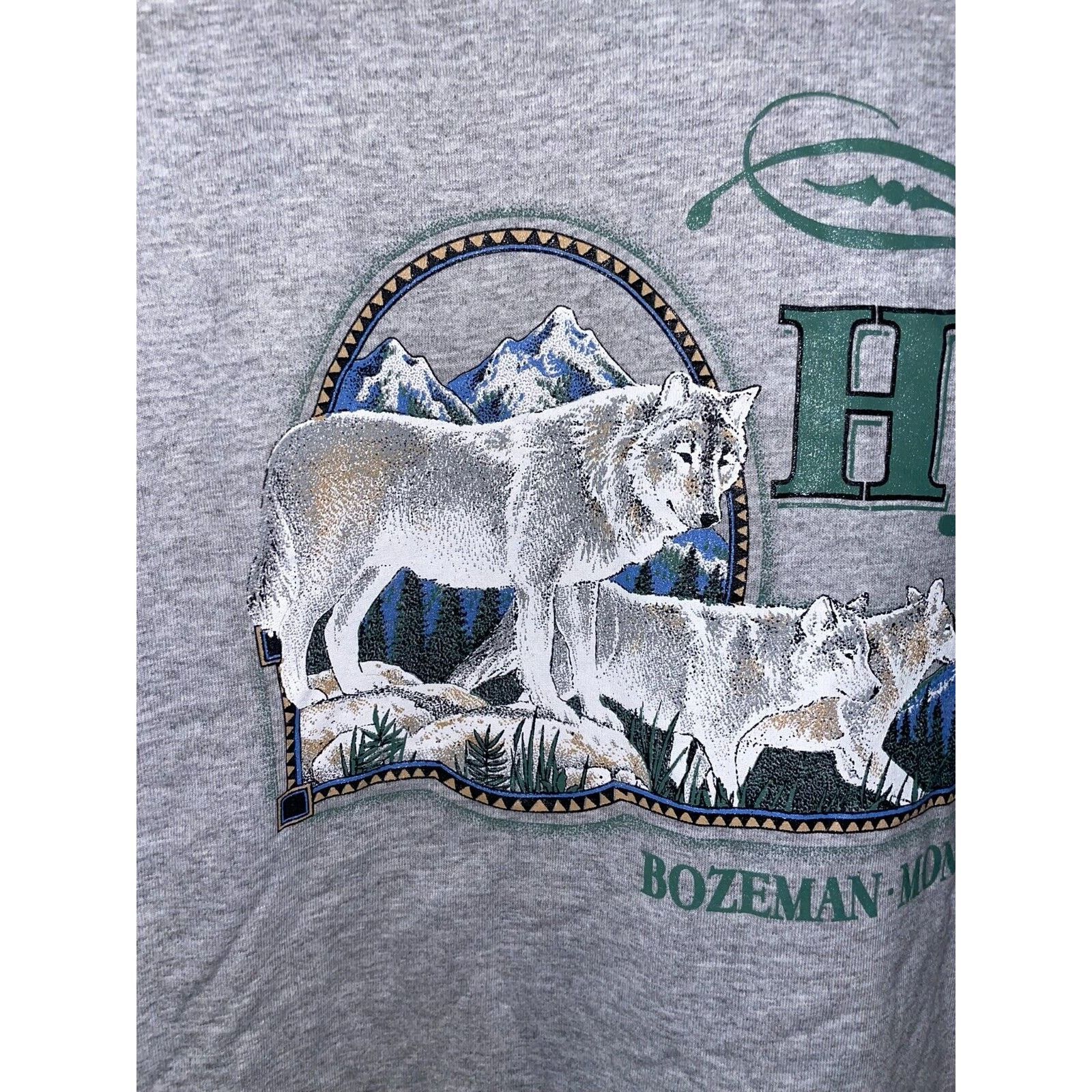 Jerzees Vintage Howlers Shirt Jerzees Wolf Bozeman Tee Animal 90s L Size US L / EU 52-54 / 3 - 2 Thumbnail