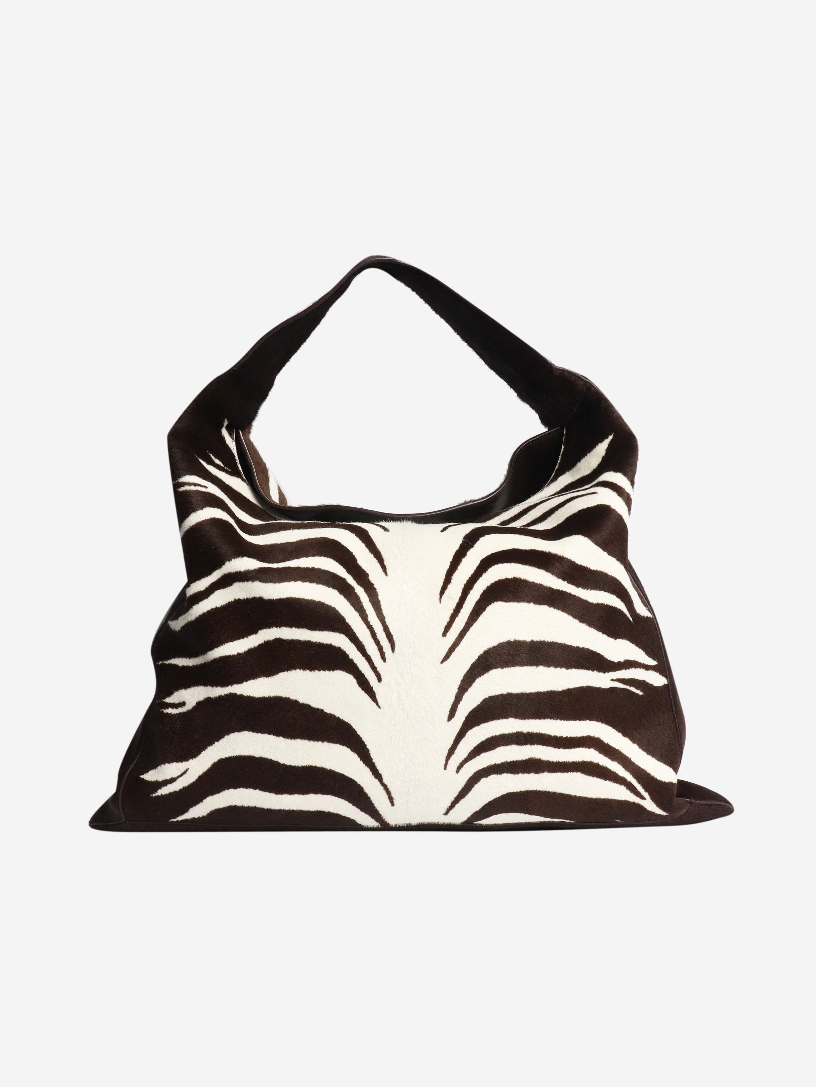 Bottega Veneta Brown large Hop pony-hair bag Size ONE SIZE - 1 Thumbnail