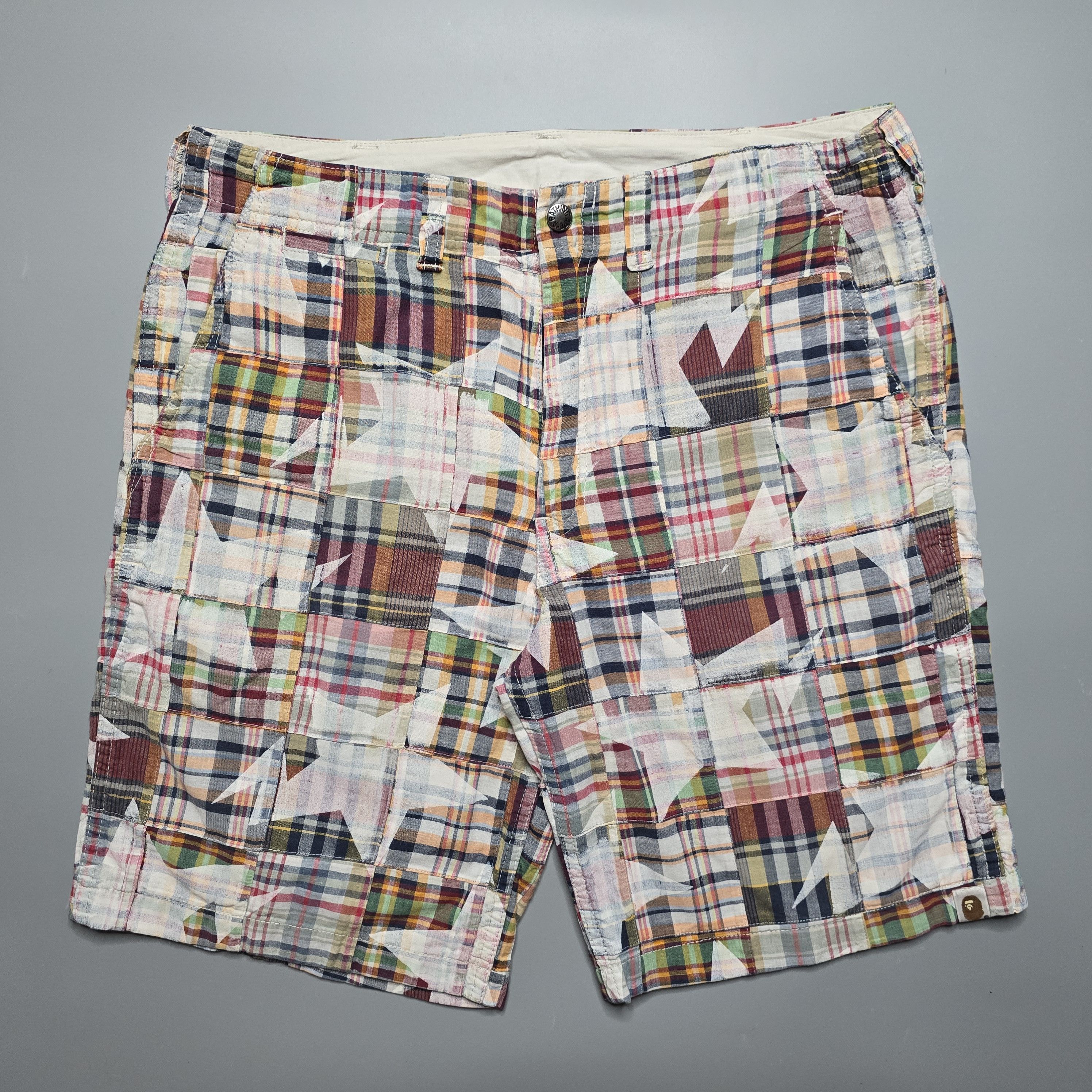 Bape - Bapesta Painted Madras Shorts