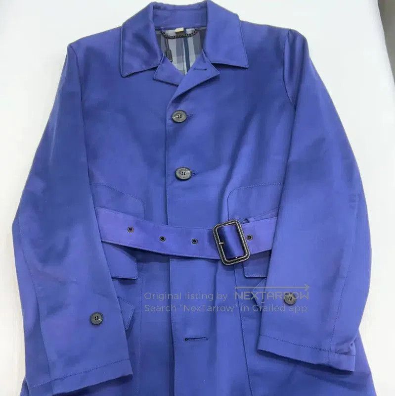 Burberry Burberry Men's Blue Cotton Mid-Length Trench Coat. Size US L / EU 52-54 / 3 - 1 Thumbnail