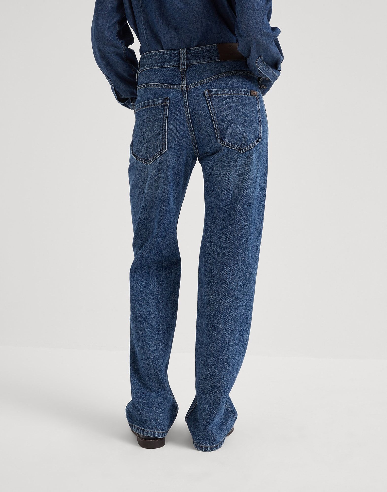 Brunello Cucinelli o1la1rc1a1025 Denim Pants in Blue Size 25" / US 0 / IT 36 - 2 Thumbnail