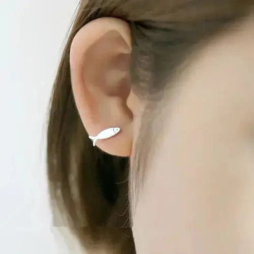 Jewelry Cat Fish Stud Earings Size ONE SIZE - 3 Thumbnail