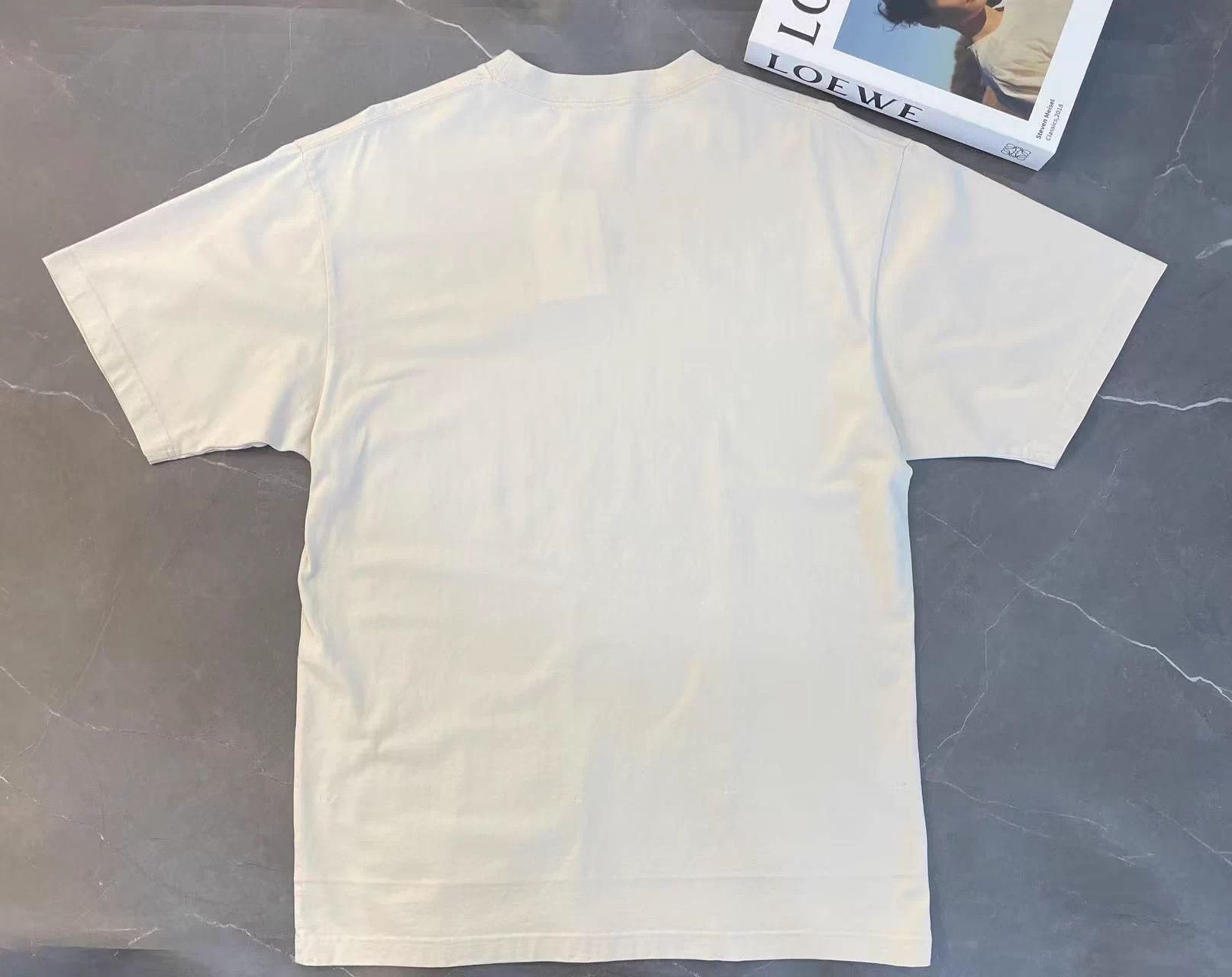Balenciaga BALENCIAGA Cream White Short Sleeve Tee XXS Size US XXS / EU 40 - 2 Thumbnail