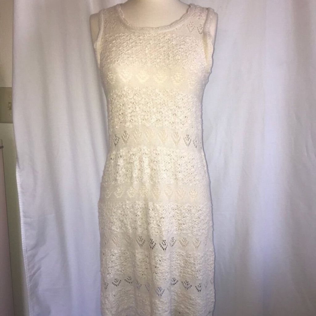 BLVD BLVD knitted cream dress Size L / US 10 / IT 46 - 1 Thumbnail