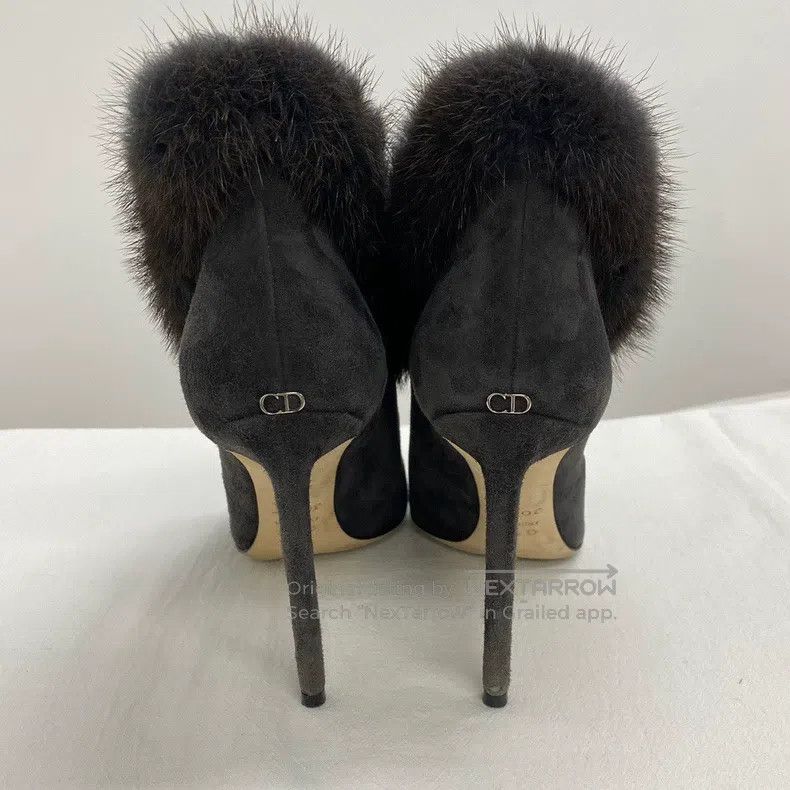 Dior Dior Suede with mink women's high-heeled boots Size US 7 / IT 37 - 6 Thumbnail