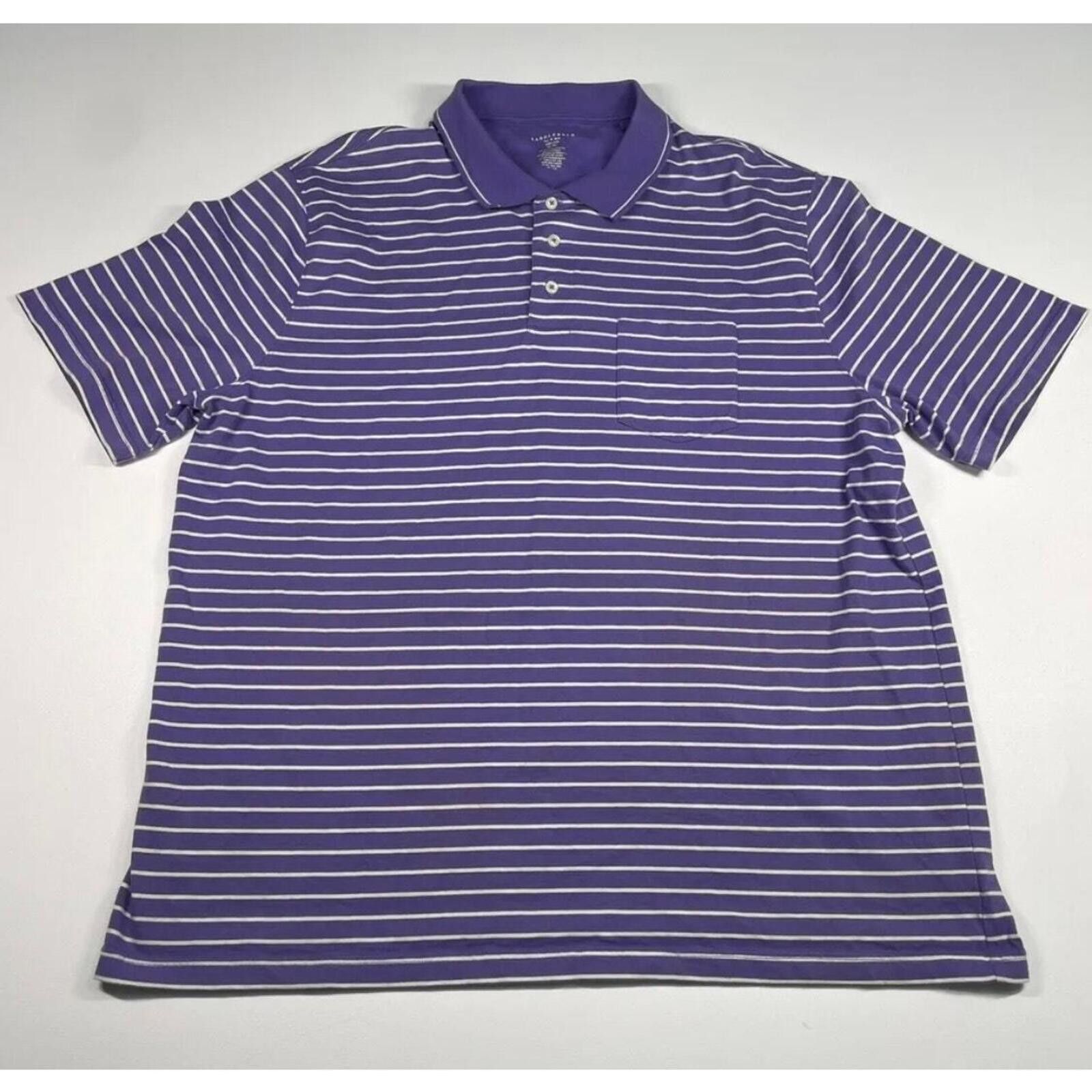 Saddlebred Saddlebred Shirt Men’s 2XLT Tall Purple White Stripe Size US XXL / EU 58 / 5 - 1 Thumbnail