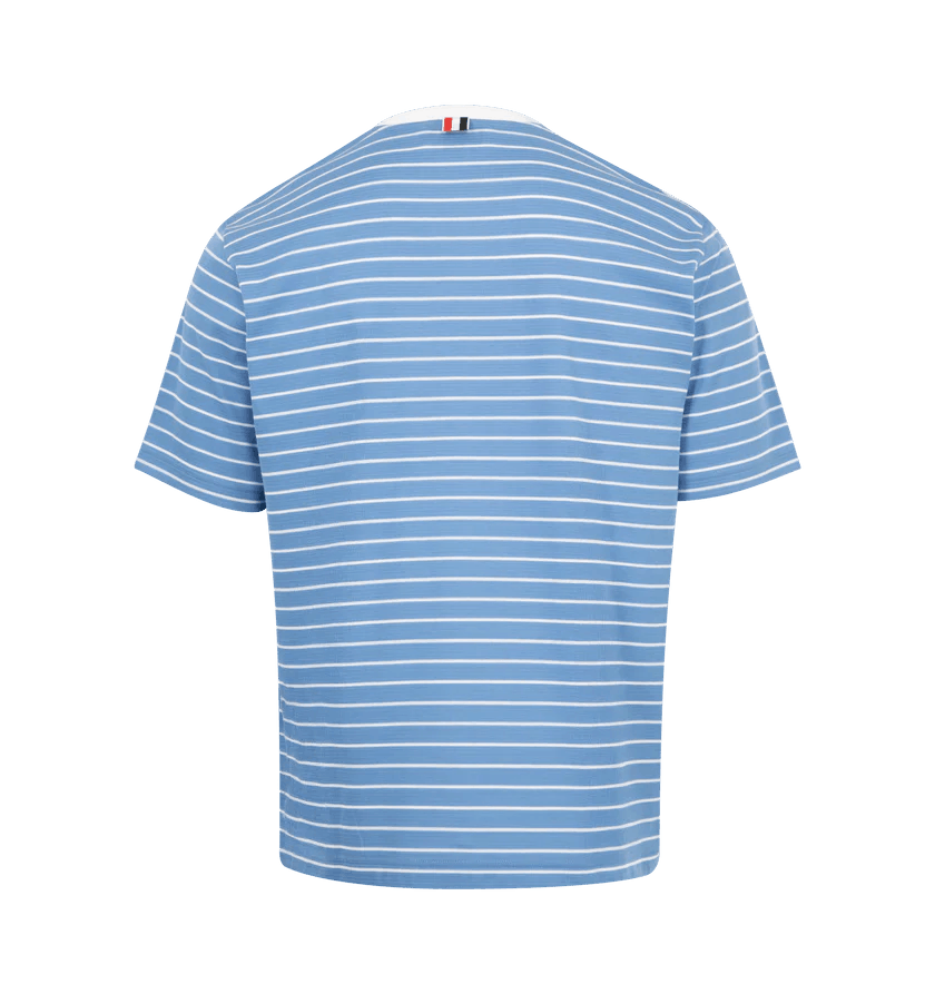 Thom Browne o1h1sh11225 Milano Pocket Tee in Blue/White Size US XXL / EU 58 / 5 - 2 Thumbnail