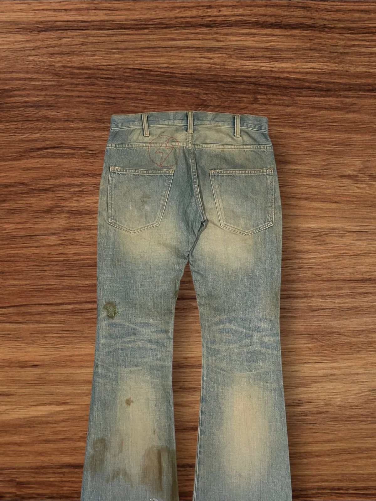 Undercover Led Rechwe Fragment Design Mud Washed Thunder Flare Jeans Size US 30 / EU 46 - 5 Thumbnail
