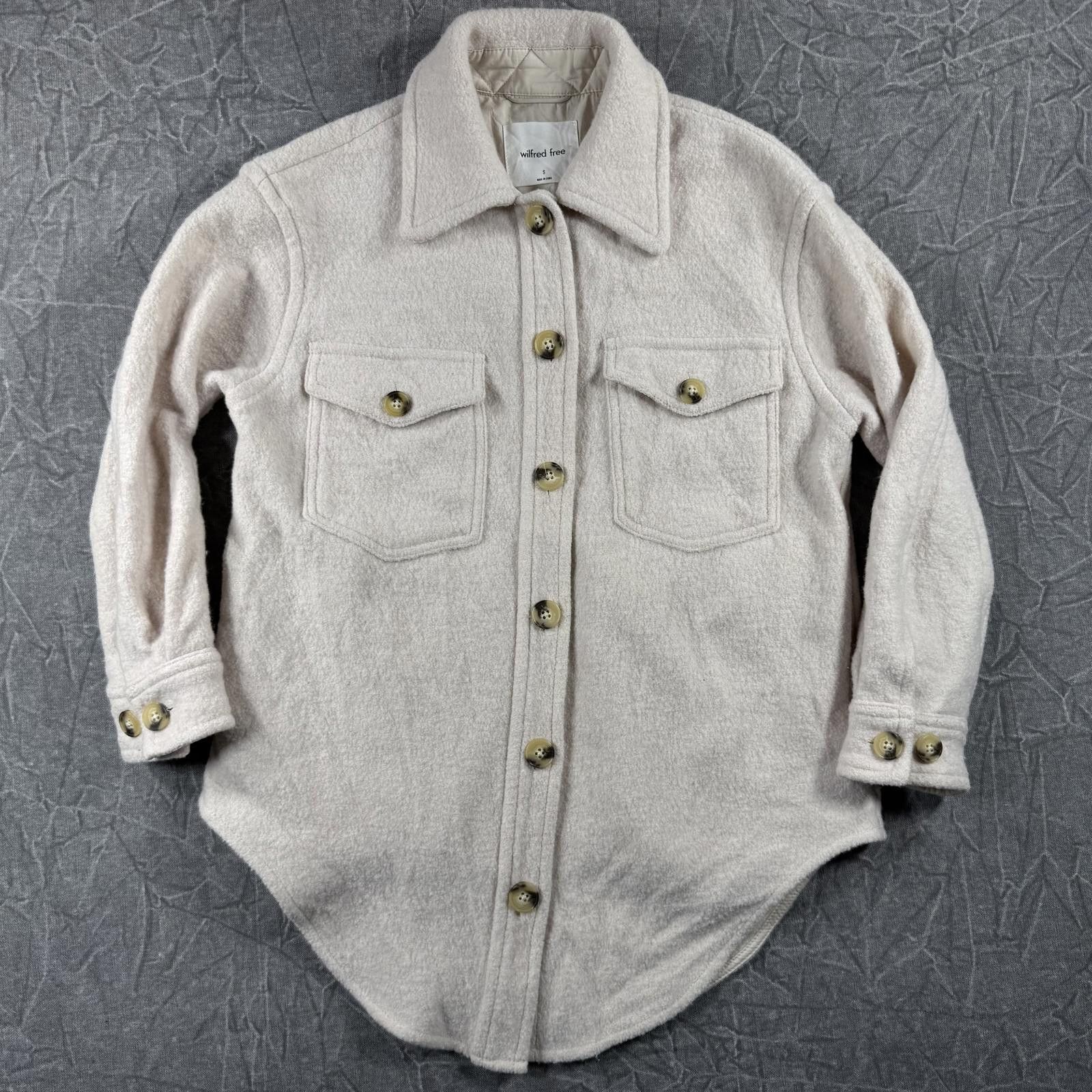 Other Wilfred Jacket Women's S Beige 100% Merino Wool Size S / US 4 / IT 40 - 2 Thumbnail