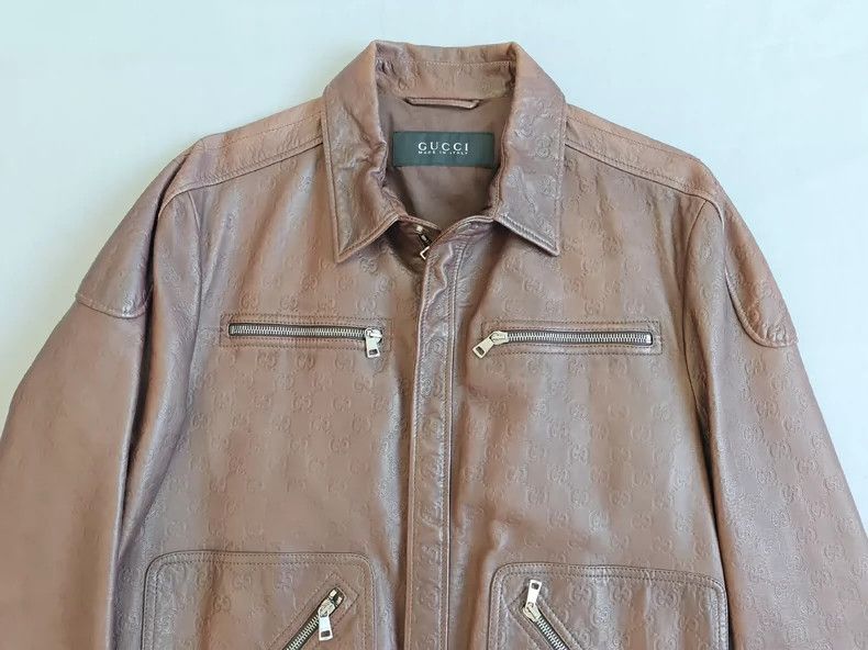 Gucci Gucci Old-fashioned leather jacket 2501-Nextarrow Size US S / EU 44-46 / 1 - 2 Thumbnail