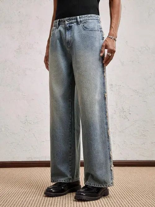 Hypebeast × Japanese Brand × Jean Vintage Retro Business Straight jeans Size US 33 - 4 Thumbnail
