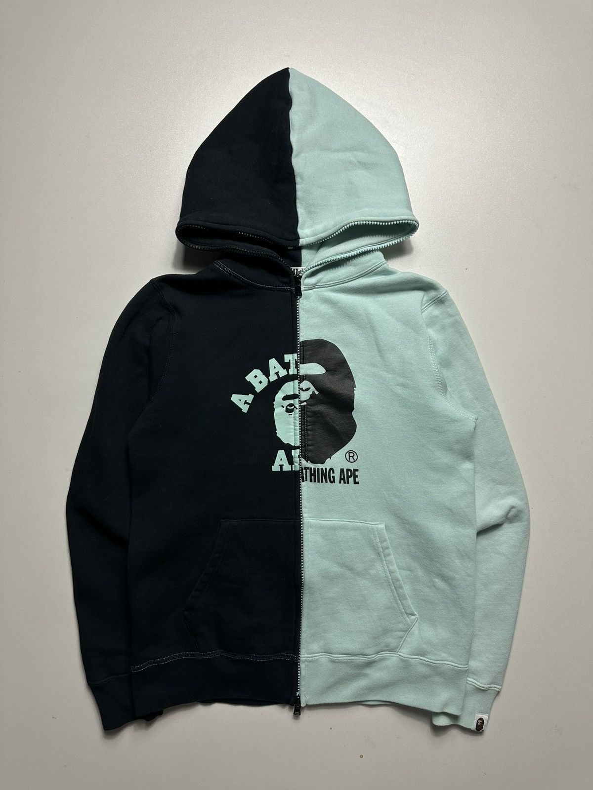 Bape Vintage Bape Split Full Zip Hoodie Size S / US 4 / IT 40 - 1 Thumbnail