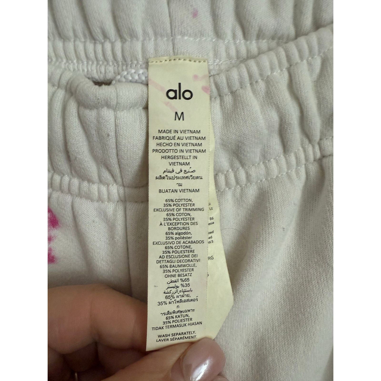 Alo Yoga Alo Accolade Sweatpants M Custom Pink Splatter Straight Leg Size 30" / US 8 / IT 44 - 4 Thumbnail