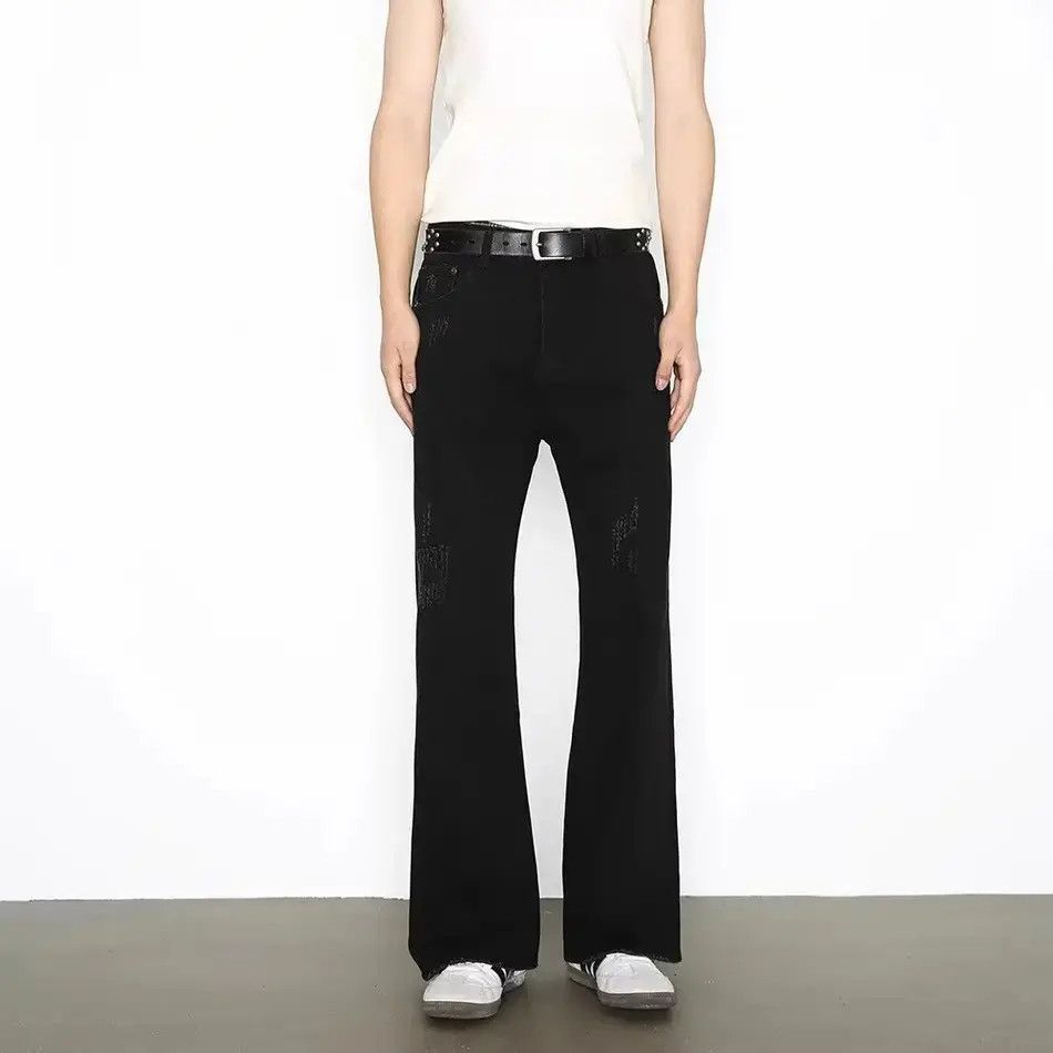 Japanese Brand Retro loose high street micro flared jeans Size US 30 / EU 46 - 4 Thumbnail