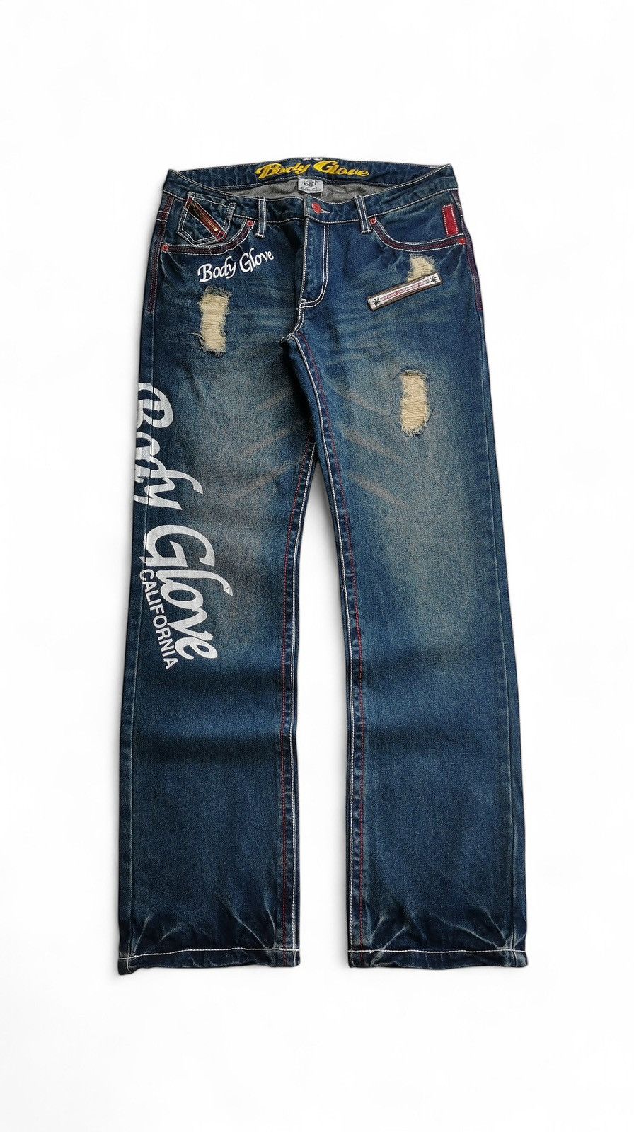Body Glove 90s Body Glove California Surf Groove Denim Pants Size US 33 - 2 Thumbnail