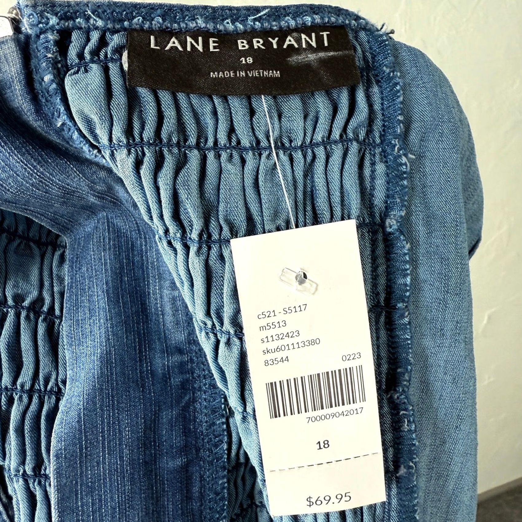 Torrid Torrid Plus Shirt 18 Women's Denim Tank Crop Smocked Sleeveless Zip NEW H11 Size XXL / US 16-18 / IT 52-54 - 5 Thumbnail
