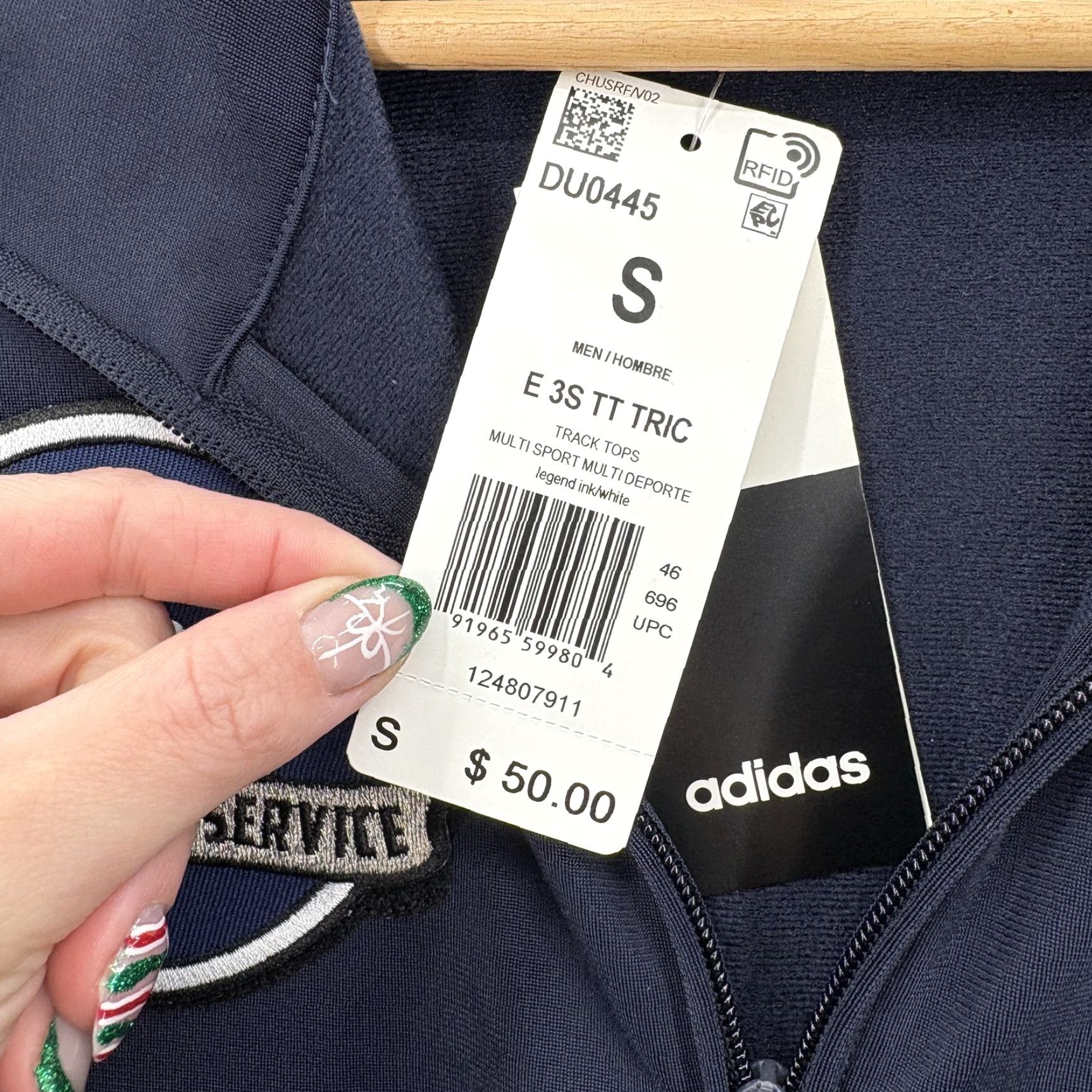 Adidas Adidas Jacket Mens S Blue E 3S TT TRIC Track Top 3 Stripes NWT DU0445 Size US S / EU 44-46 / 1 - 5 Thumbnail