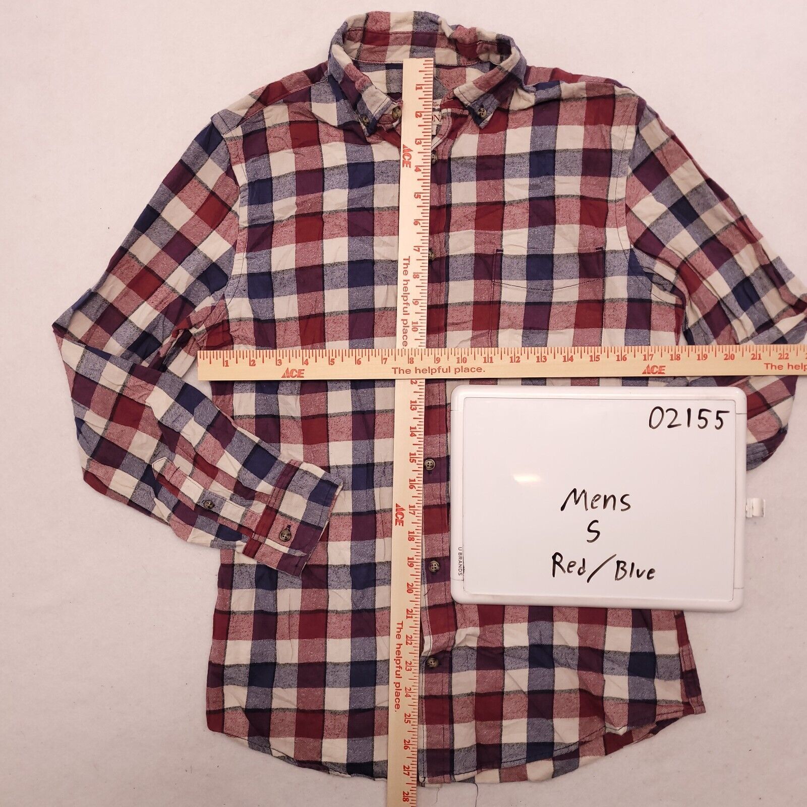 Merona Merona Gingham Flannel Shirt Mens Size Small S Red Blue Size US S / EU 44-46 / 1 - 6 Thumbnail