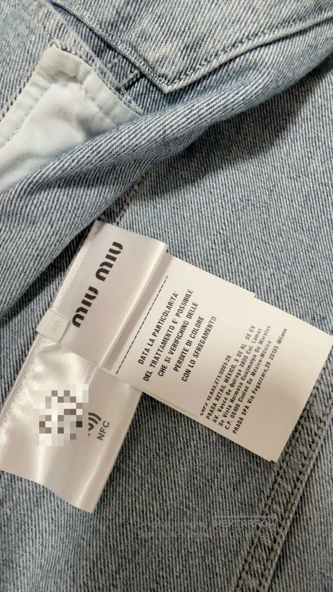 Miu Miu miu miu denim jacket with pearl details. Size US M / EU 48-50 / 2 - 5 Thumbnail