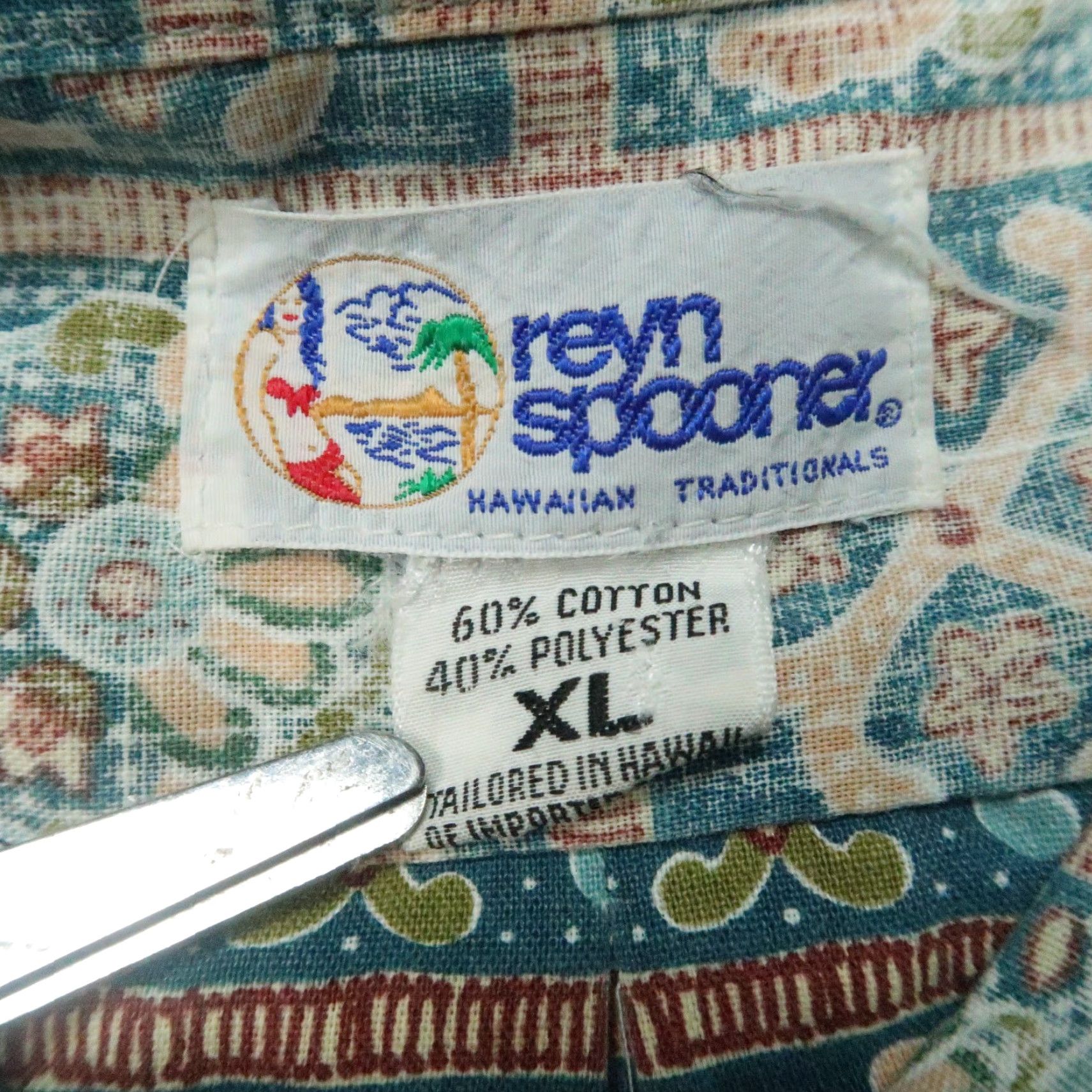 Reyn Spooner Reyn Spooner Shirt Mens Extra Large Blue Abstract Hawaiian Camp Inside Out Size US XL / EU 56 / 4 - 3 Thumbnail