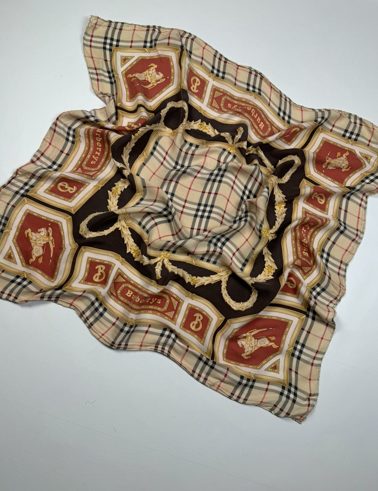 Burberry Burberry Nova Check Silk Scarf Size ONE SIZE - 2 Thumbnail