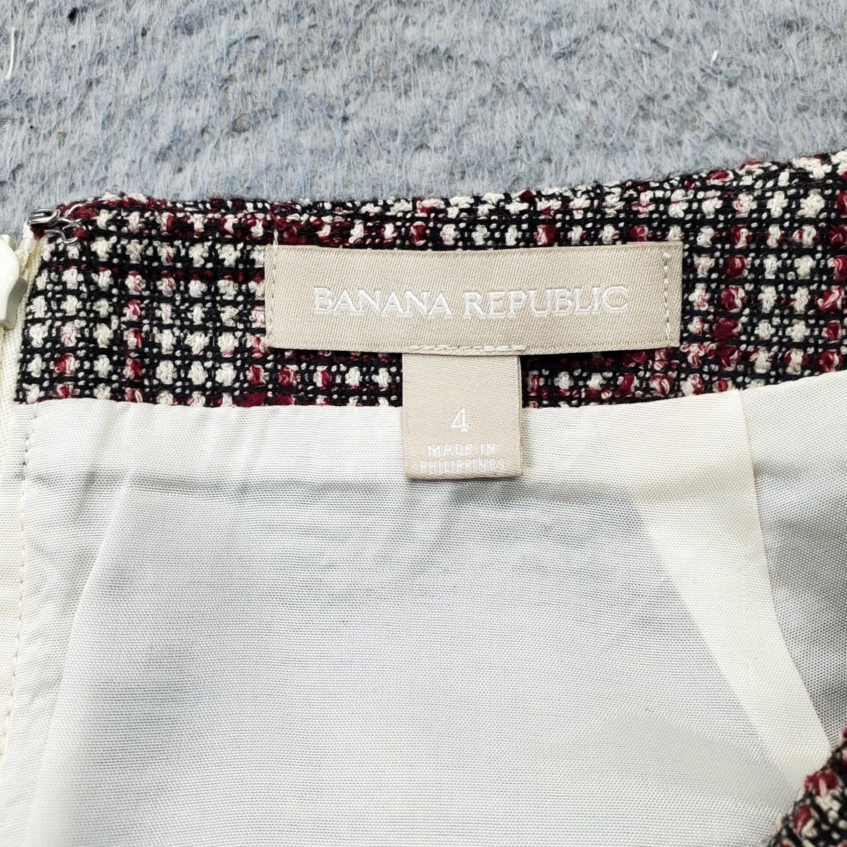 Banana Republic Banana Republic Mini Skirt Womens Size 4 Multicolor Patterned Tweed Lined Pleated Back Zip Womens Size 4 Skirt Short Pre-owned Size 27" / US 4 / IT 40 - 5 Thumbnail